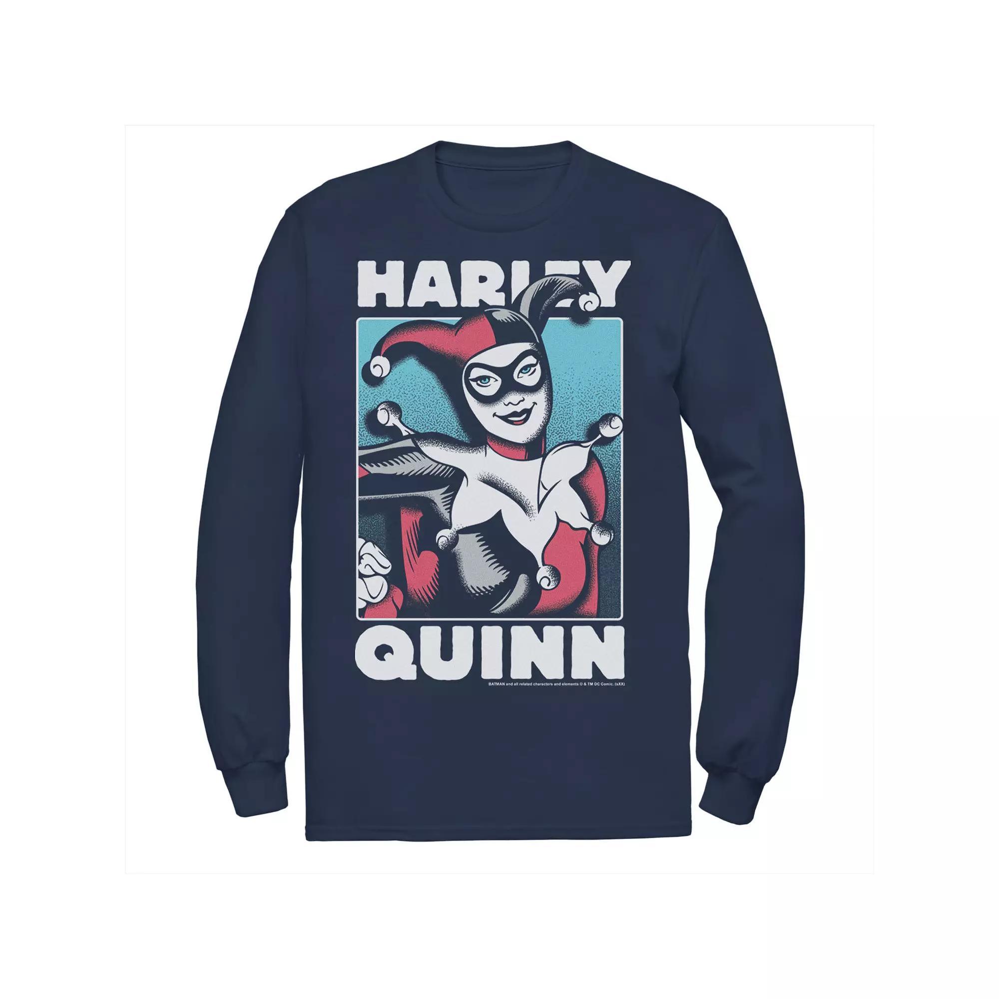 Men's DC Comics Harley Quinn Portrait Tee, Size: Small, Black Product Image