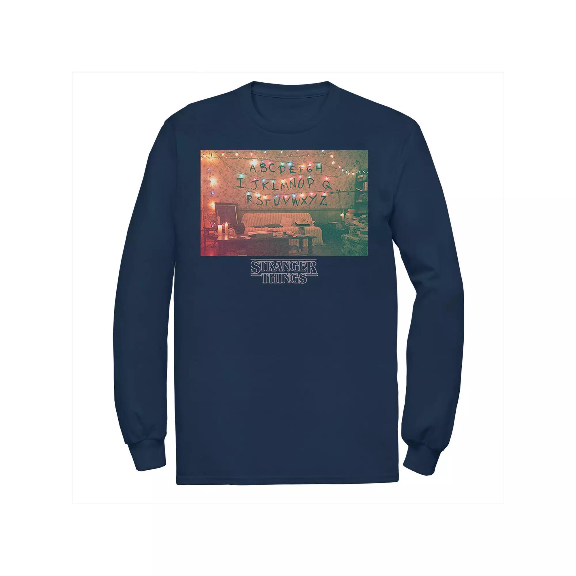 Men's Stranger Things Christmas Lights Portrait Tee, Size: XXL, Blue Product Image