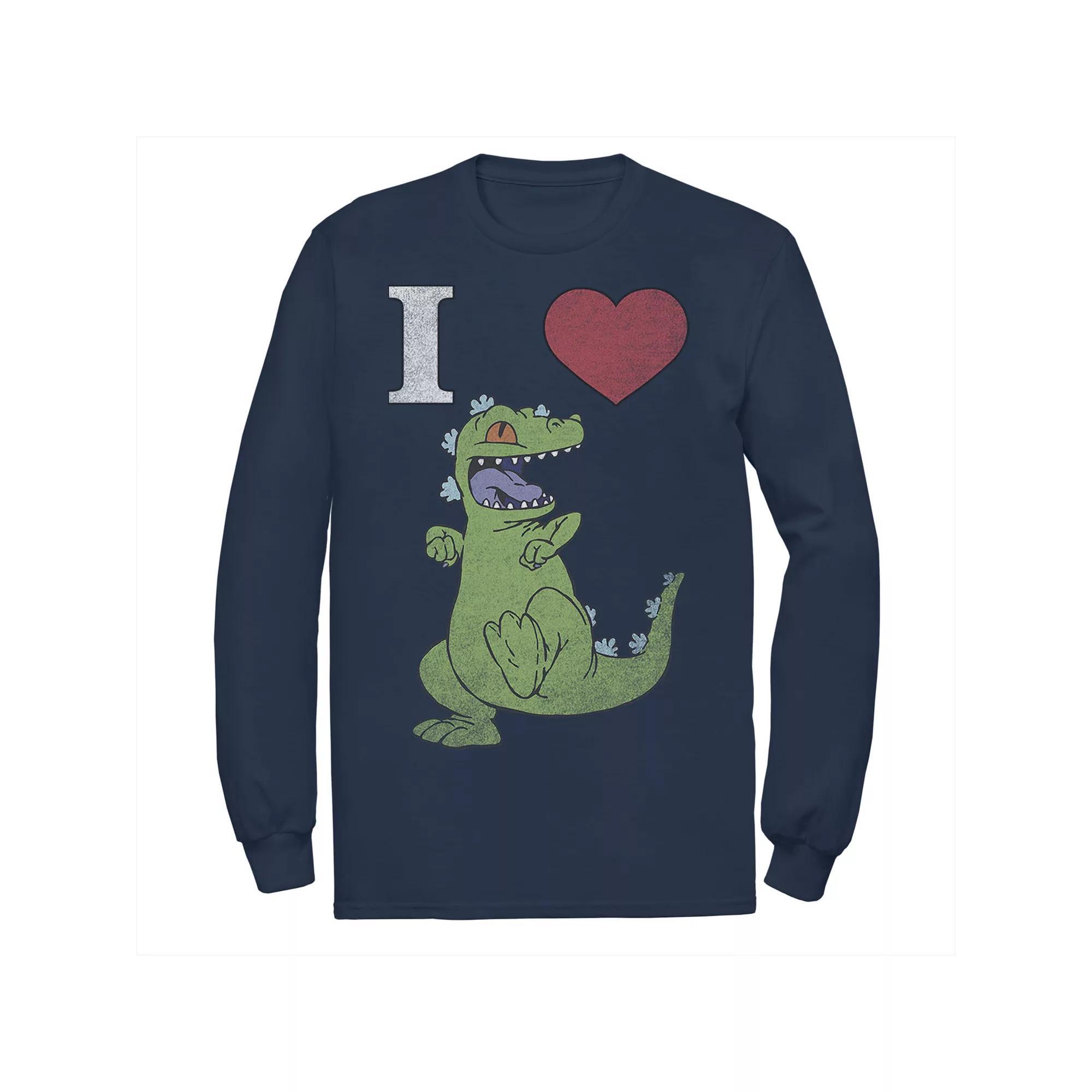 Men's Nickelodeon RugRats I Love Reptar Long Sleeve Graphic Tee, Size: Large, Black Product Image