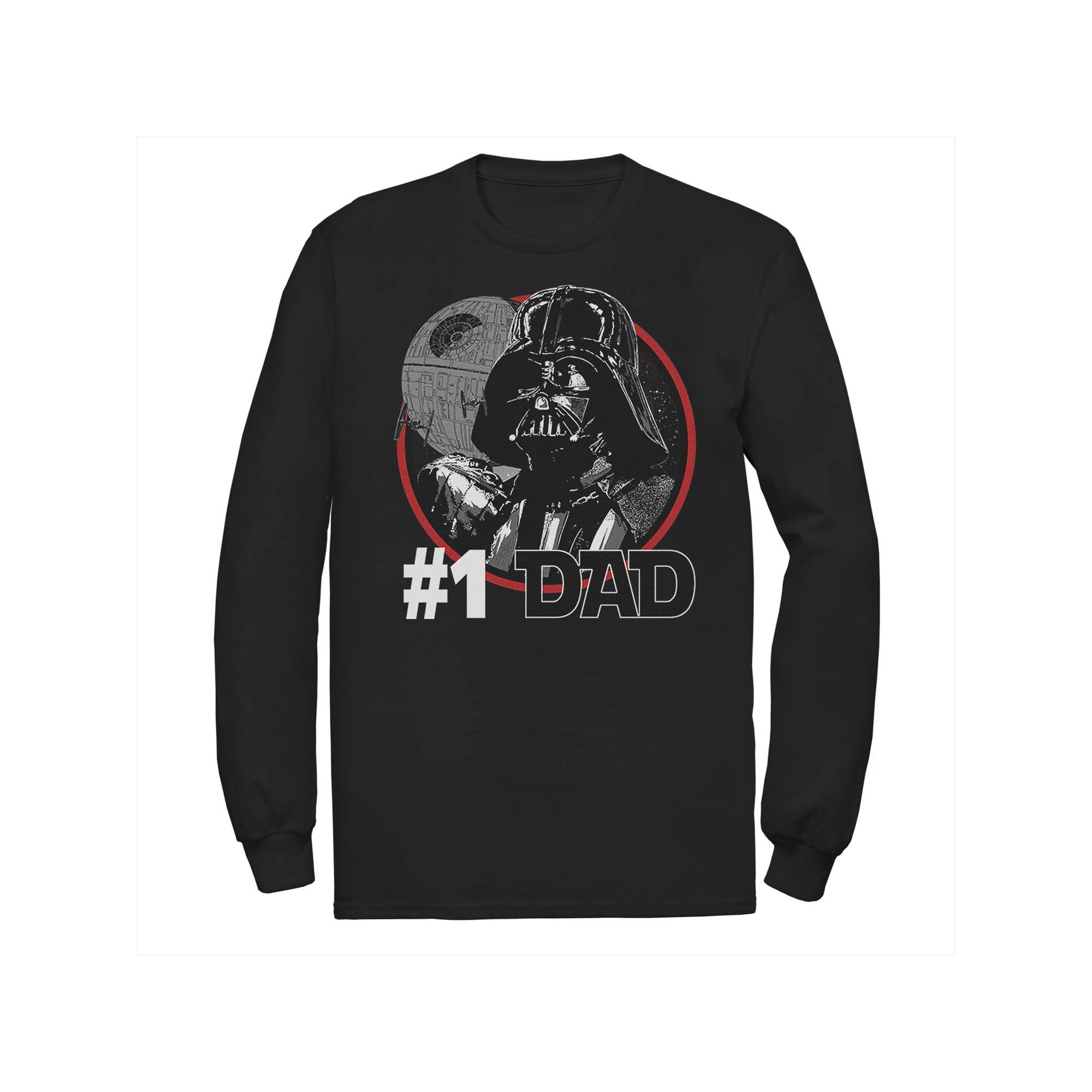 Men's Star Wars Darth Vader #1 Dad Death Star Tee, Size: Medium, Black Product Image