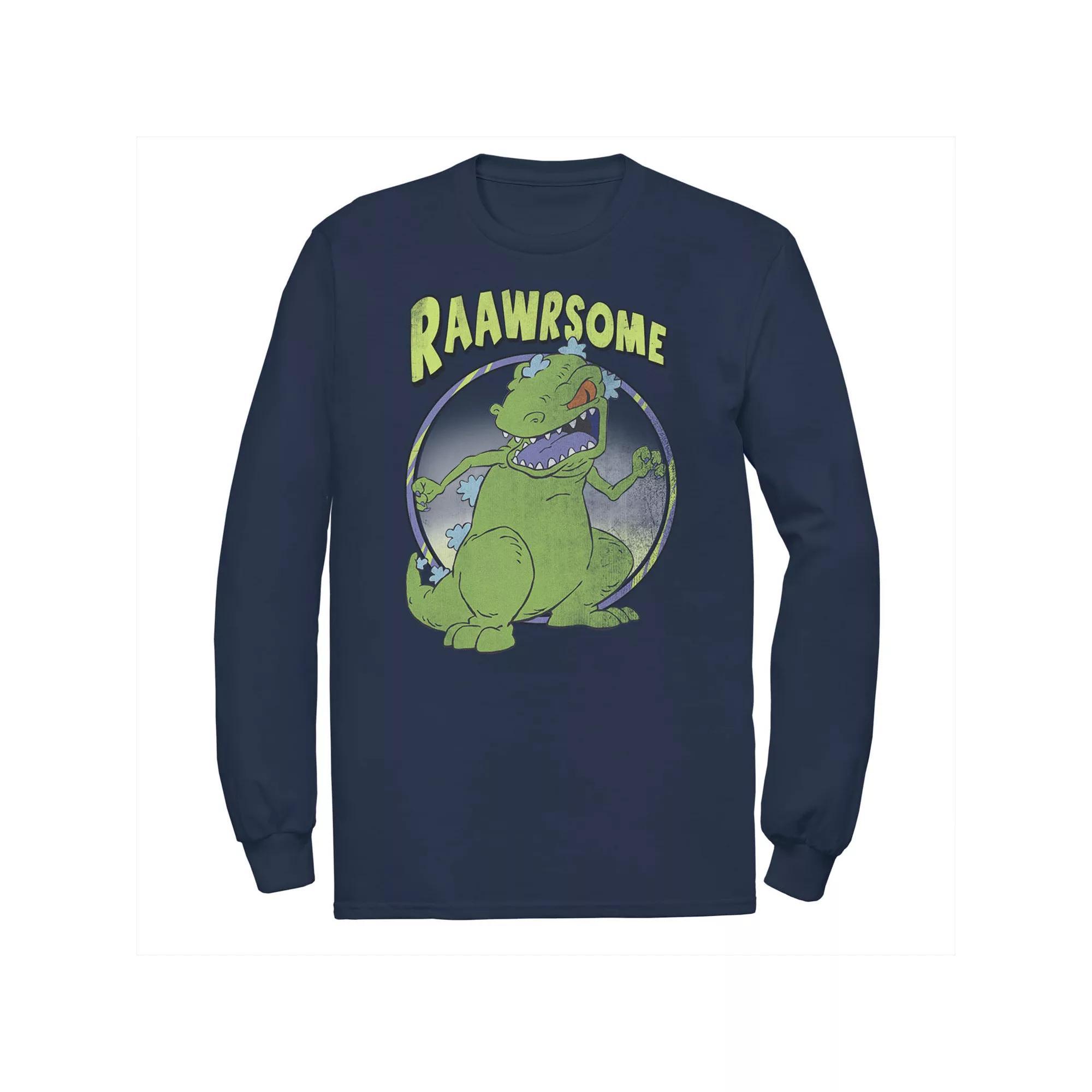 Men's Rugrats Reptar Raawrsome Long Sleeve Tee, Size: 3XL, Blue Product Image