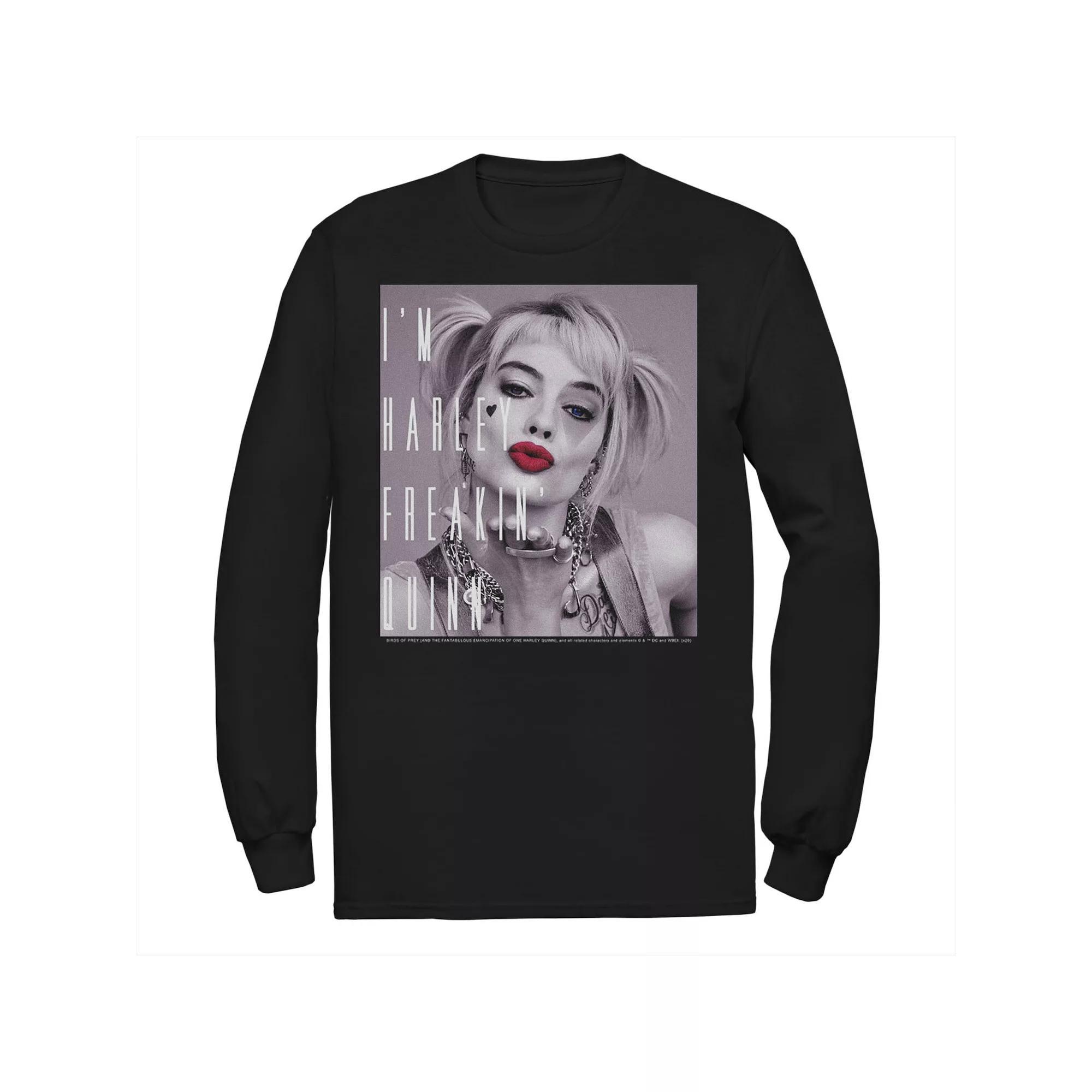 Men's DC Comics Birds Of Prey "I'm Harley Freakin' Quinn" Poster Tee, Size: Small, Black Product Image