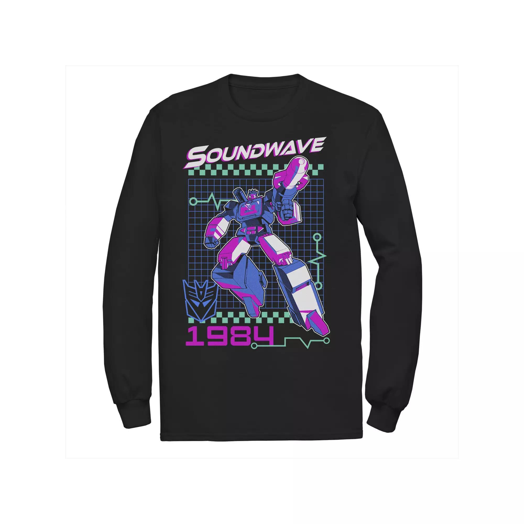 Big & Tall Transformers Soundwave Retro Long Sleeve, Men's, Size: Large Tall, Black Product Image