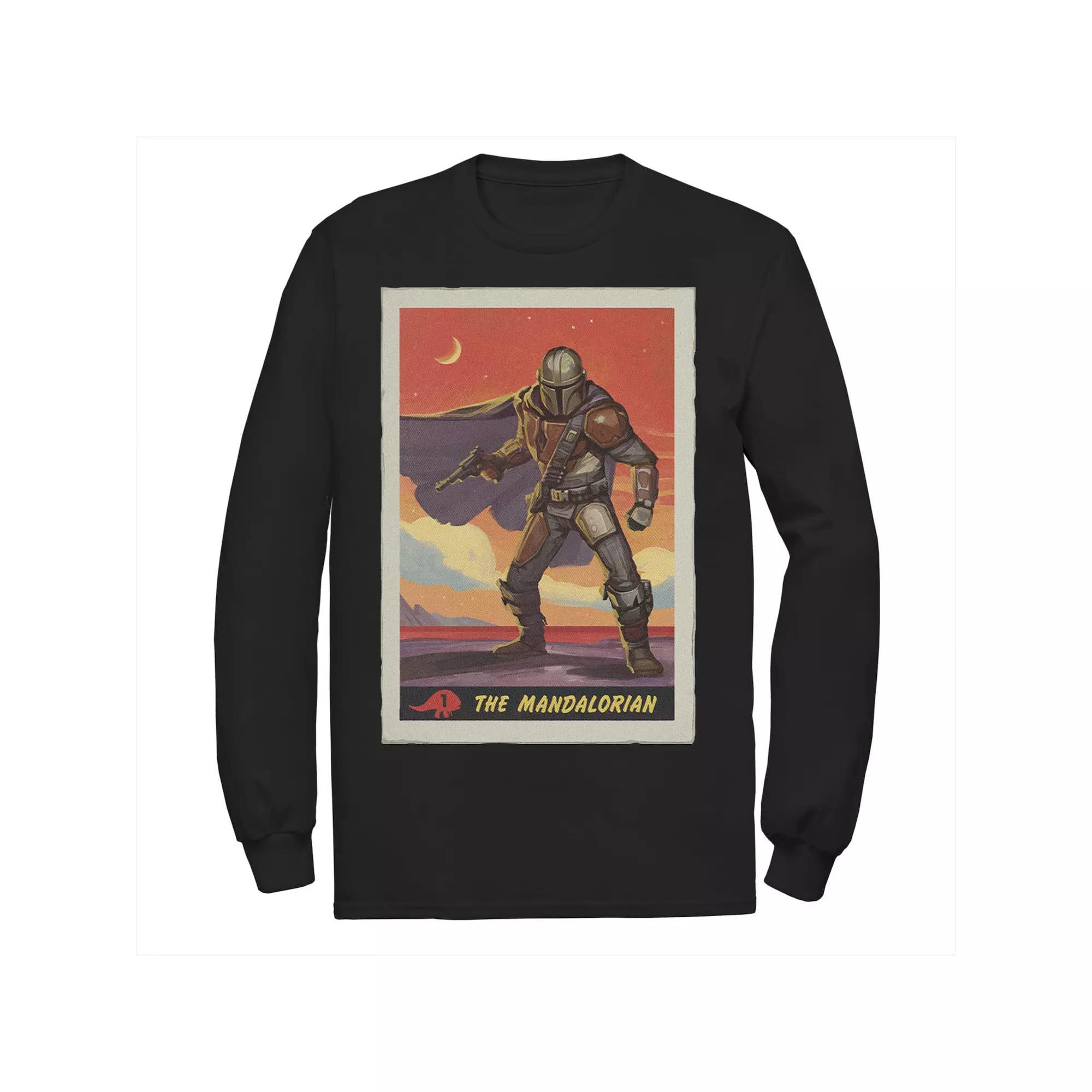 Men's Star Wars The Mandalorian Trading Card Tee, Size: Small, Black Product Image