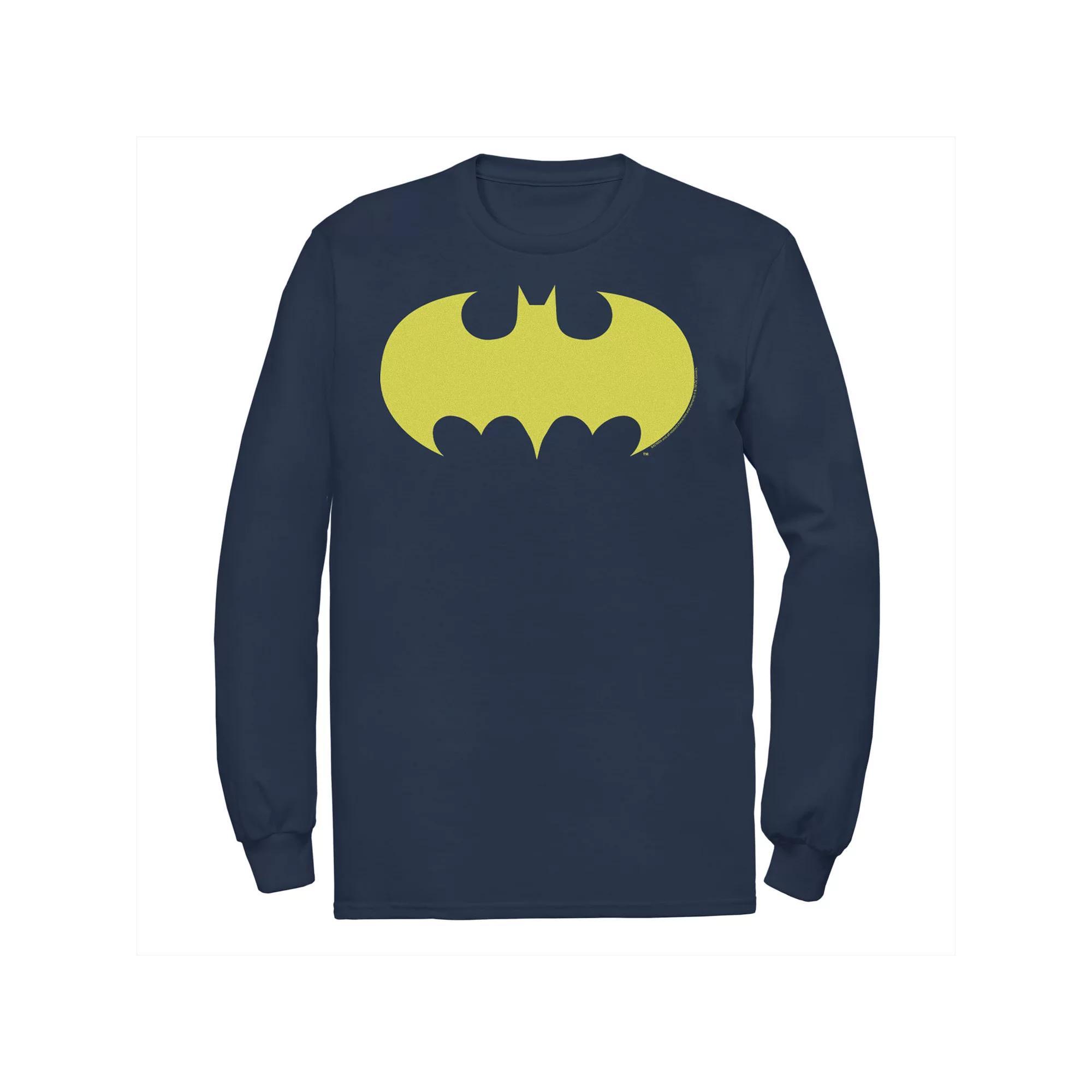 Men's DC Comics Batman Solid Chest Logo Tee, Size: XXL, Blue Product Image