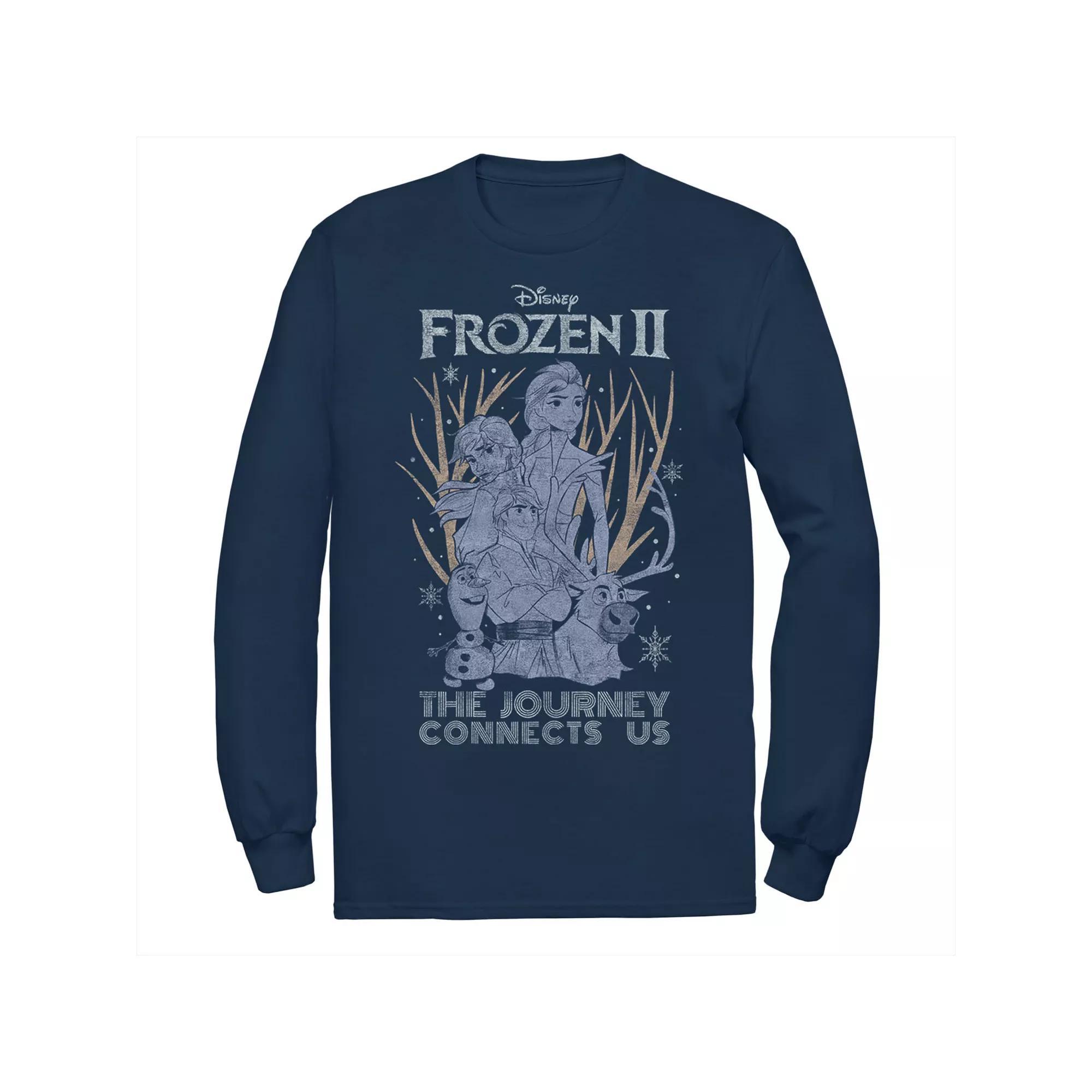 Mens Frozen 2 The Journey Connects Us Tee Blue Product Image