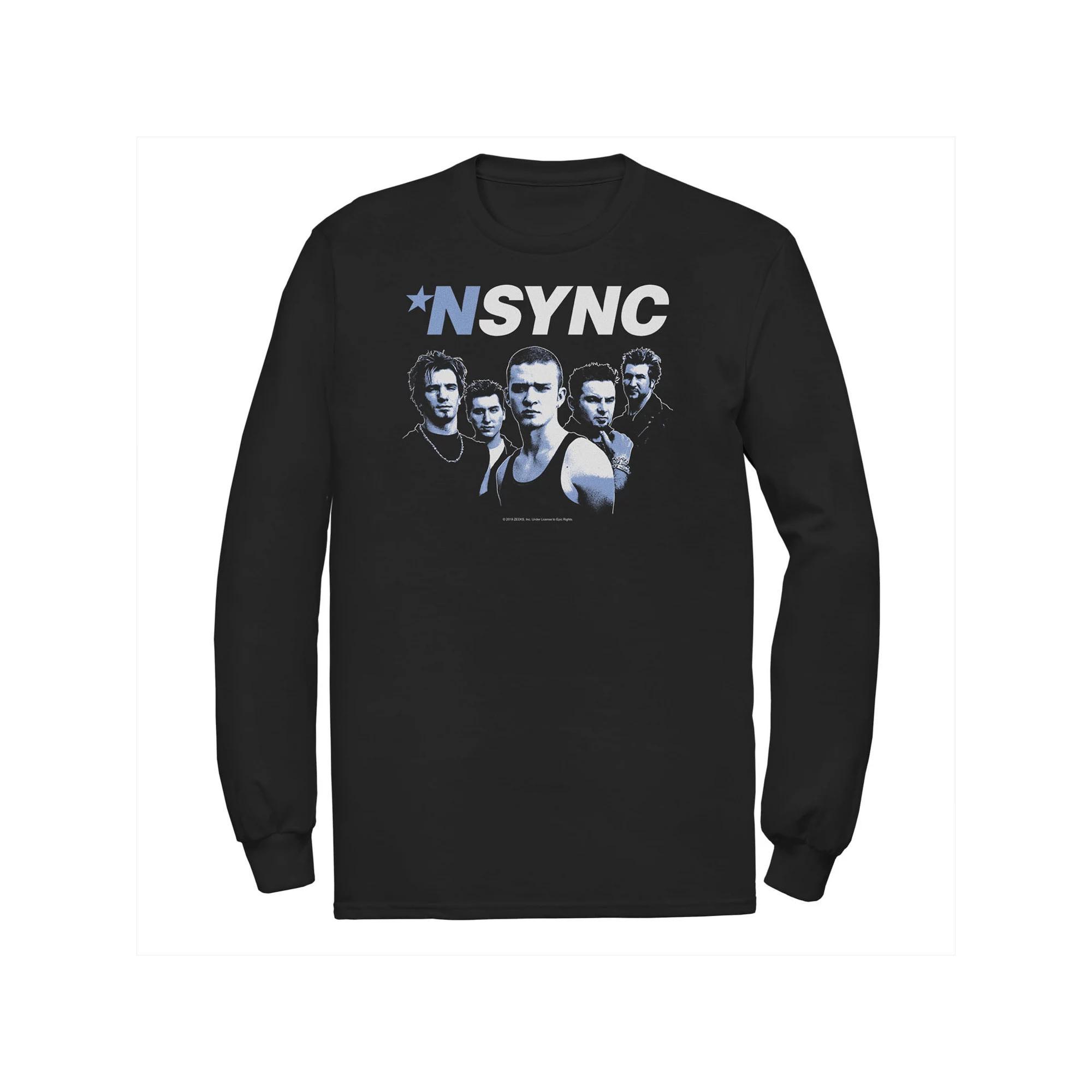 Big & Tall NSYNC Blue Hue Portrait Tee, Men's, Size: 3XL, Black Product Image