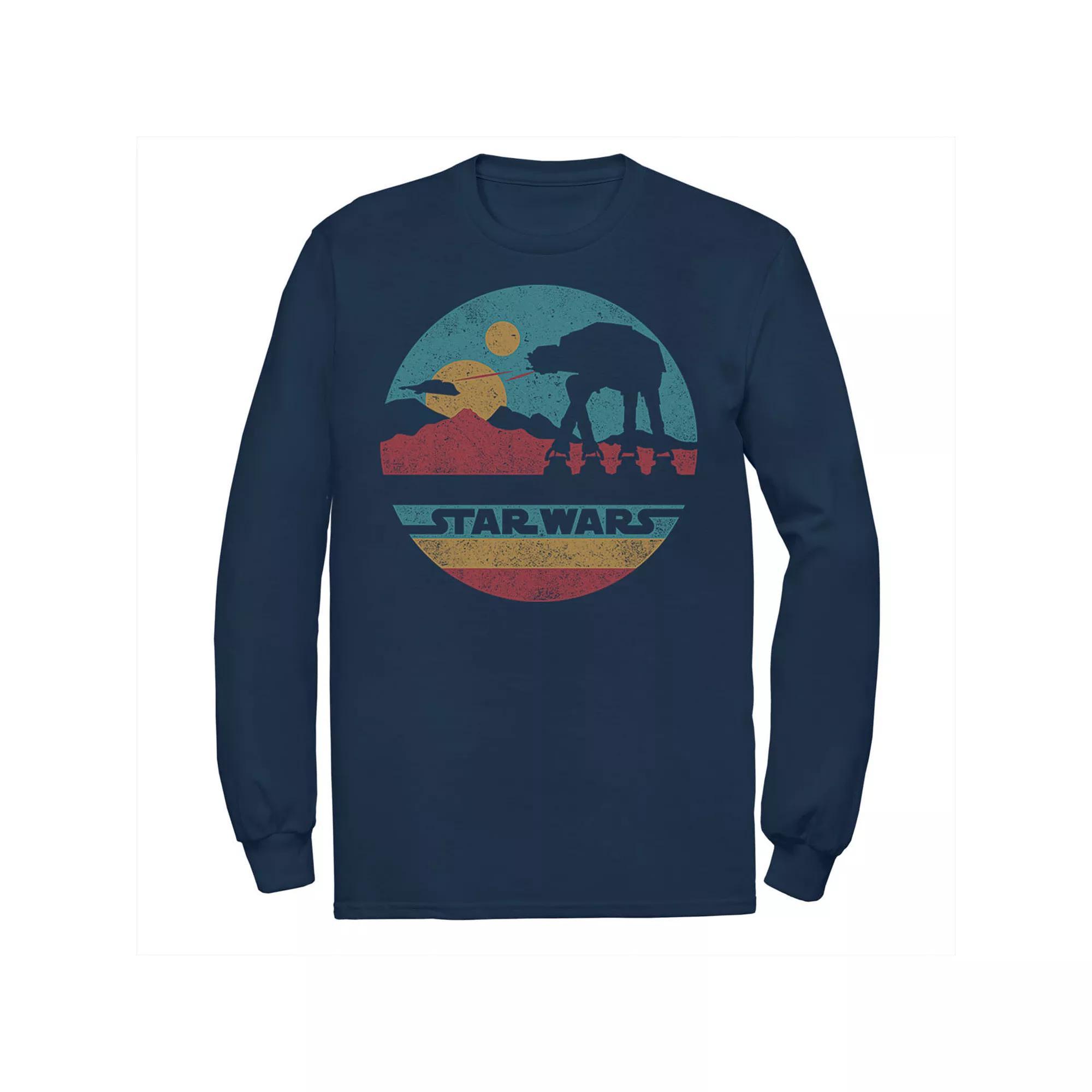 Men's Star Wars AT-AT Silhouette Title Logo Circle Tee, Size: 3XL, Black Product Image