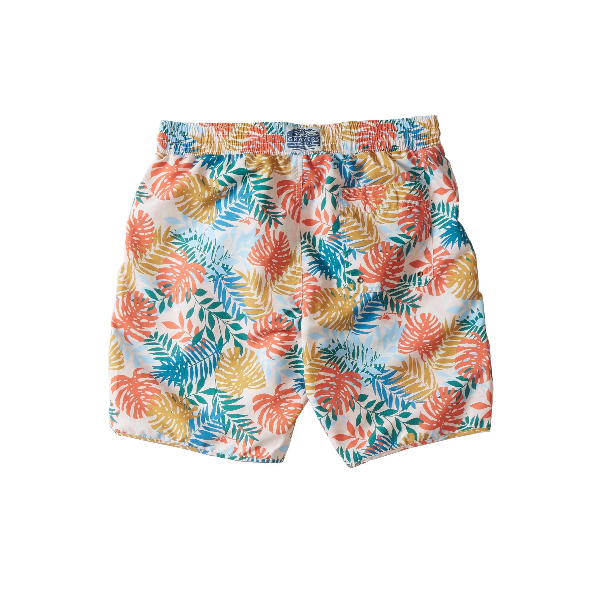 Tropical Leaf Eco Swim Trunk 8" SMP - Multi Color (Final Sale)* Product Image