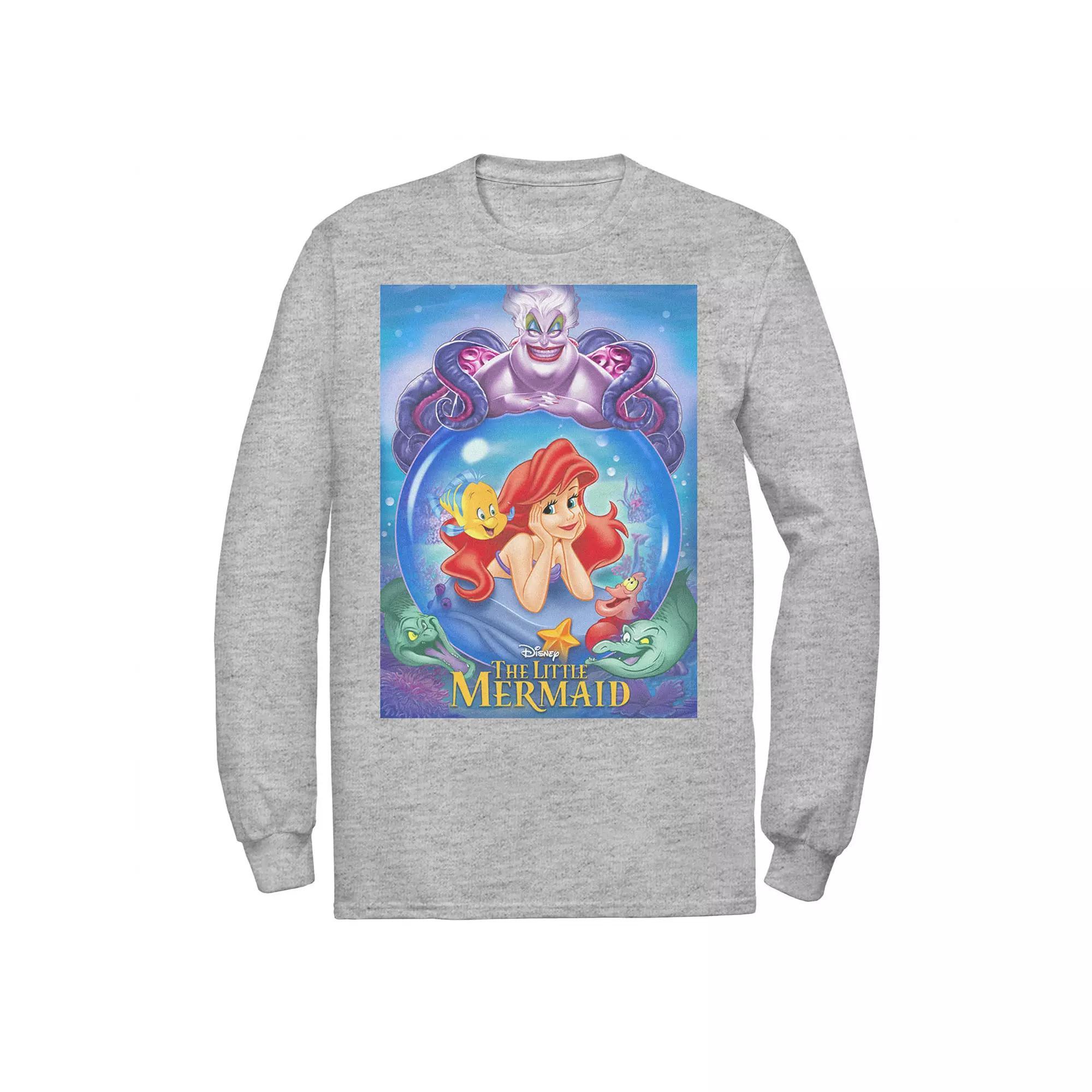 Disney's The Little Mermaid Ariel And Ursula Men's Poster Tee, Size: Large, Athletic Grey Product Image