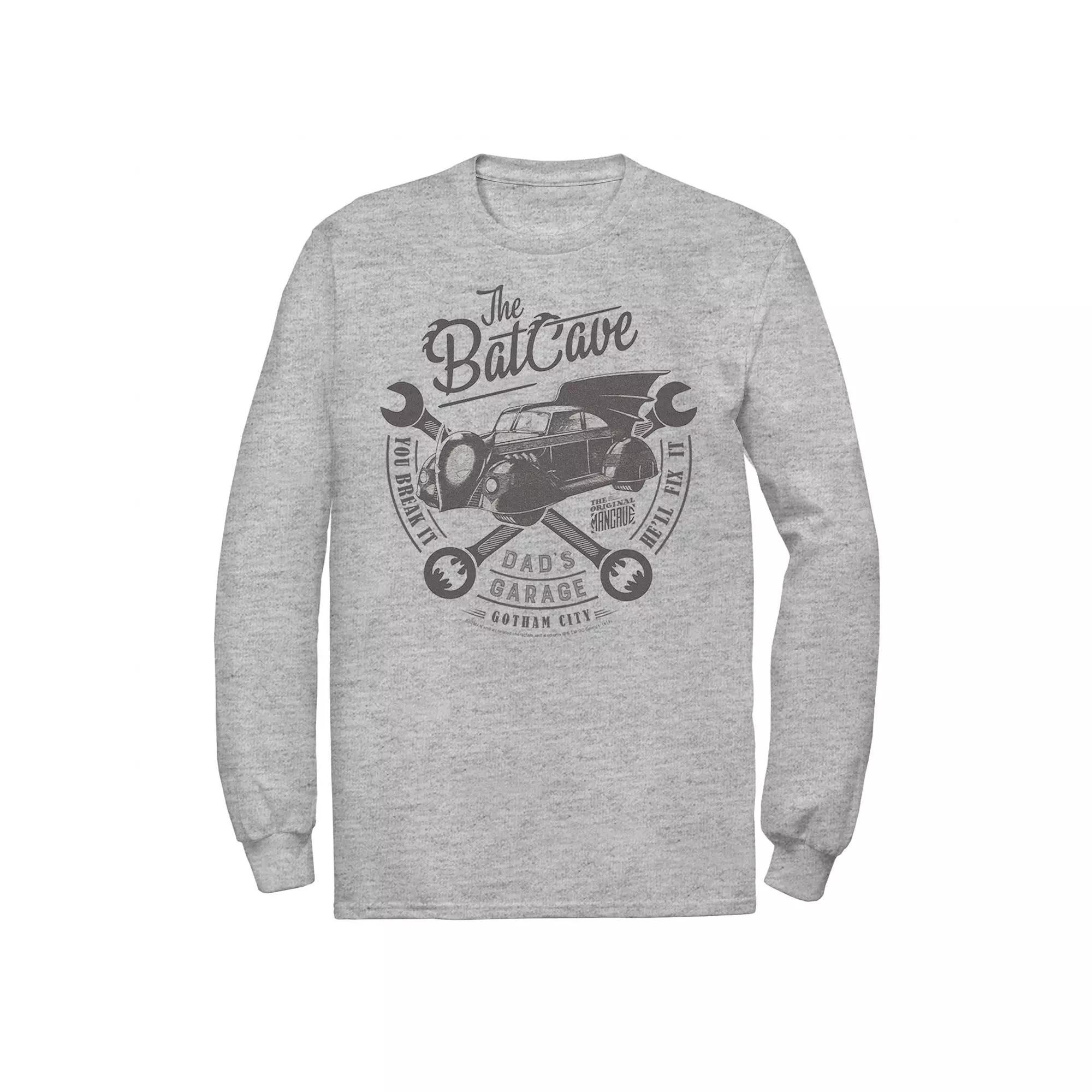 Men's DC Comics The Bat Cave Circle Text Poster Tee, Size: XL, White Product Image