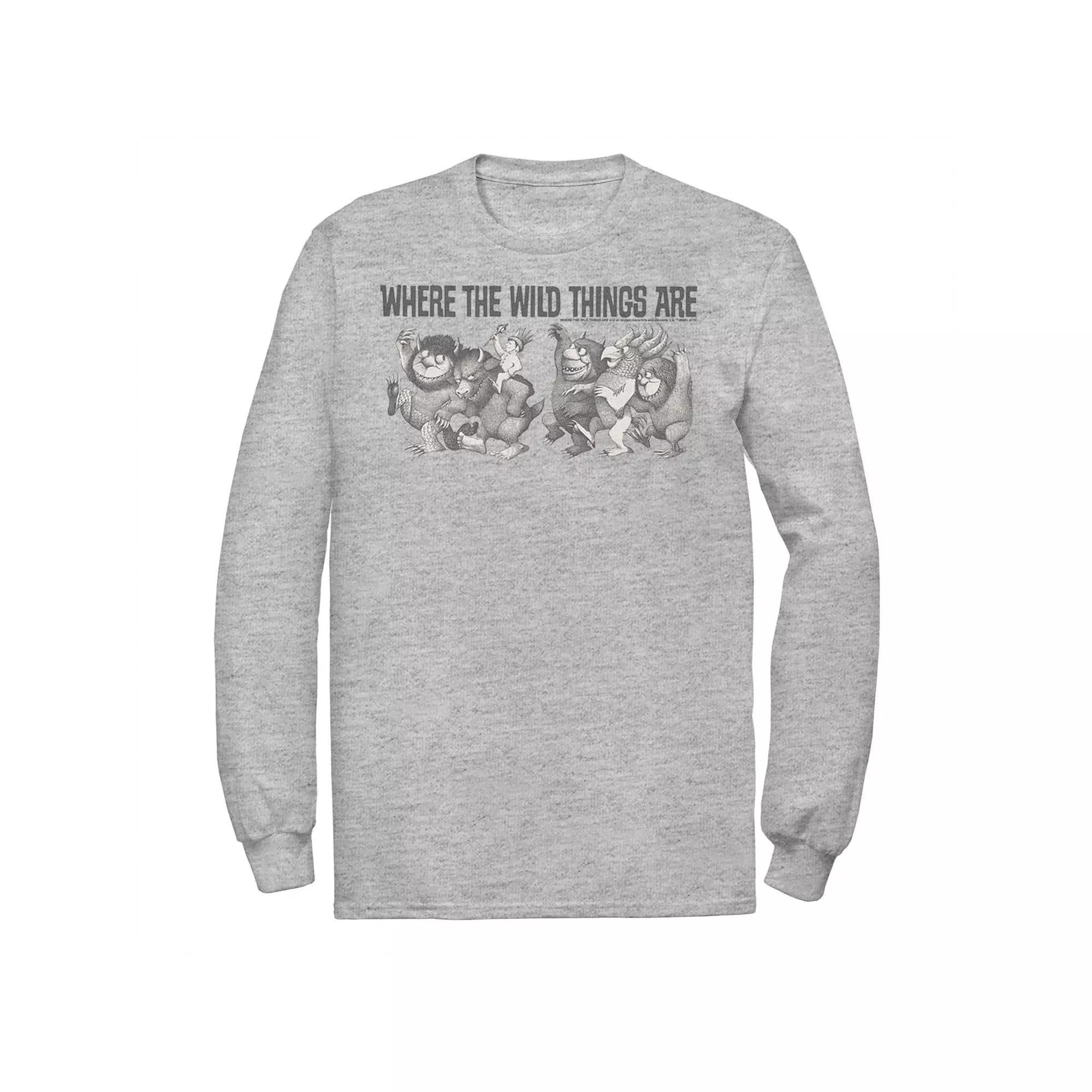 Men's Where The Wild Things Are Max Parade Group Shot Tee, Size: XL, Athletic Grey Product Image
