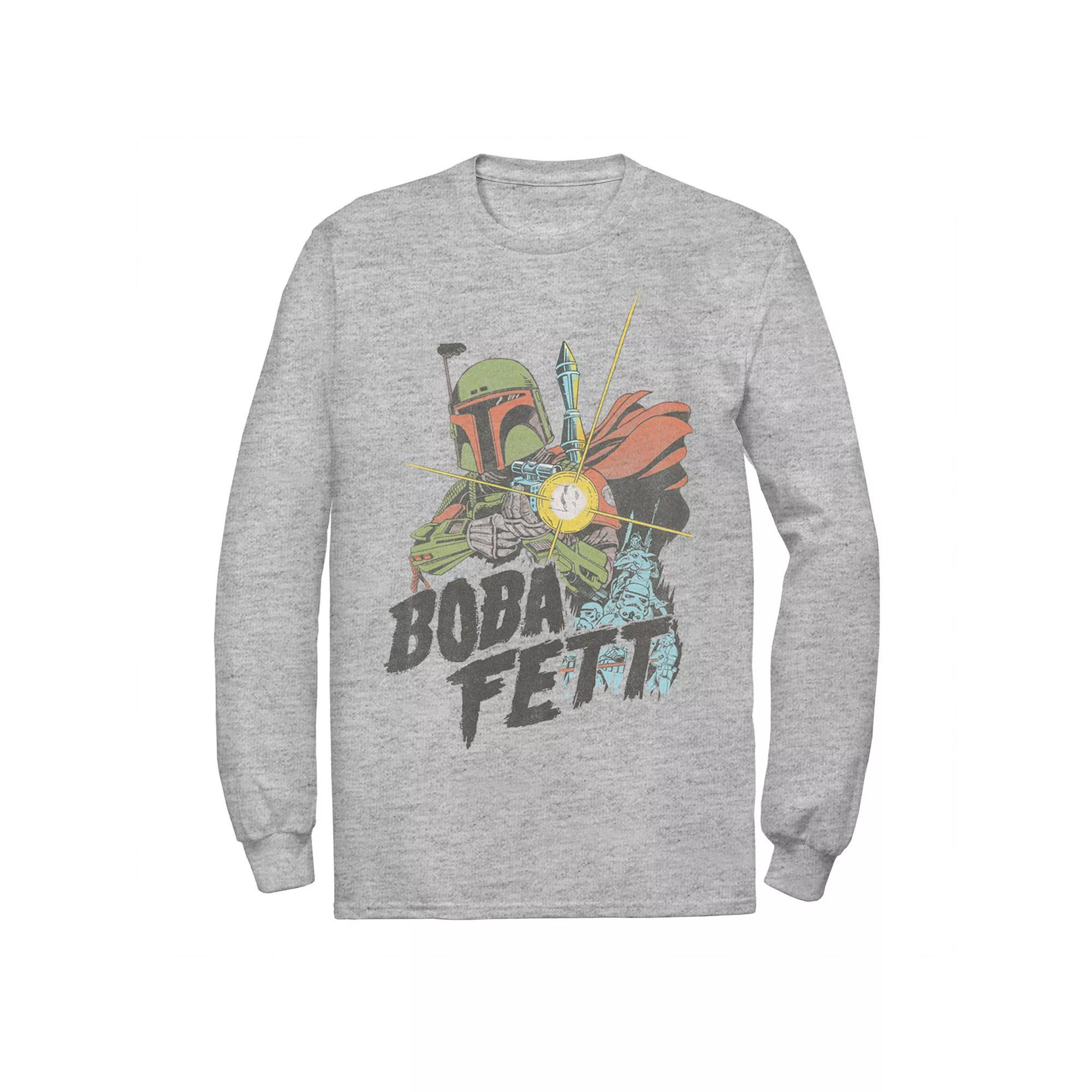 Men's Star Wars Boba Fett Retro Portrait Tee, Size: XXL, Athletic Grey Product Image