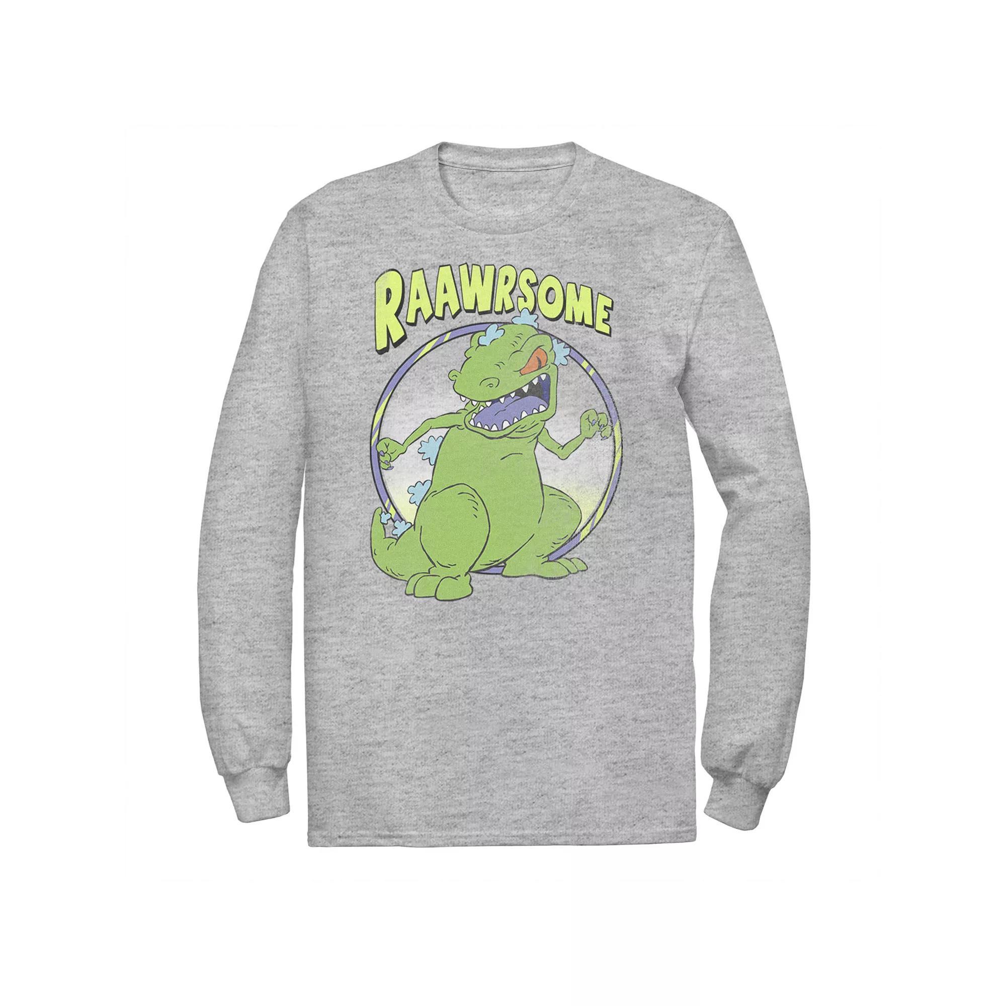 Big & Tall Nickelodeon Rugrats Reptar "Raawrsome" Circle Portrait Tee, Men's, Size: XL Tall, Athletic Grey Product Image
