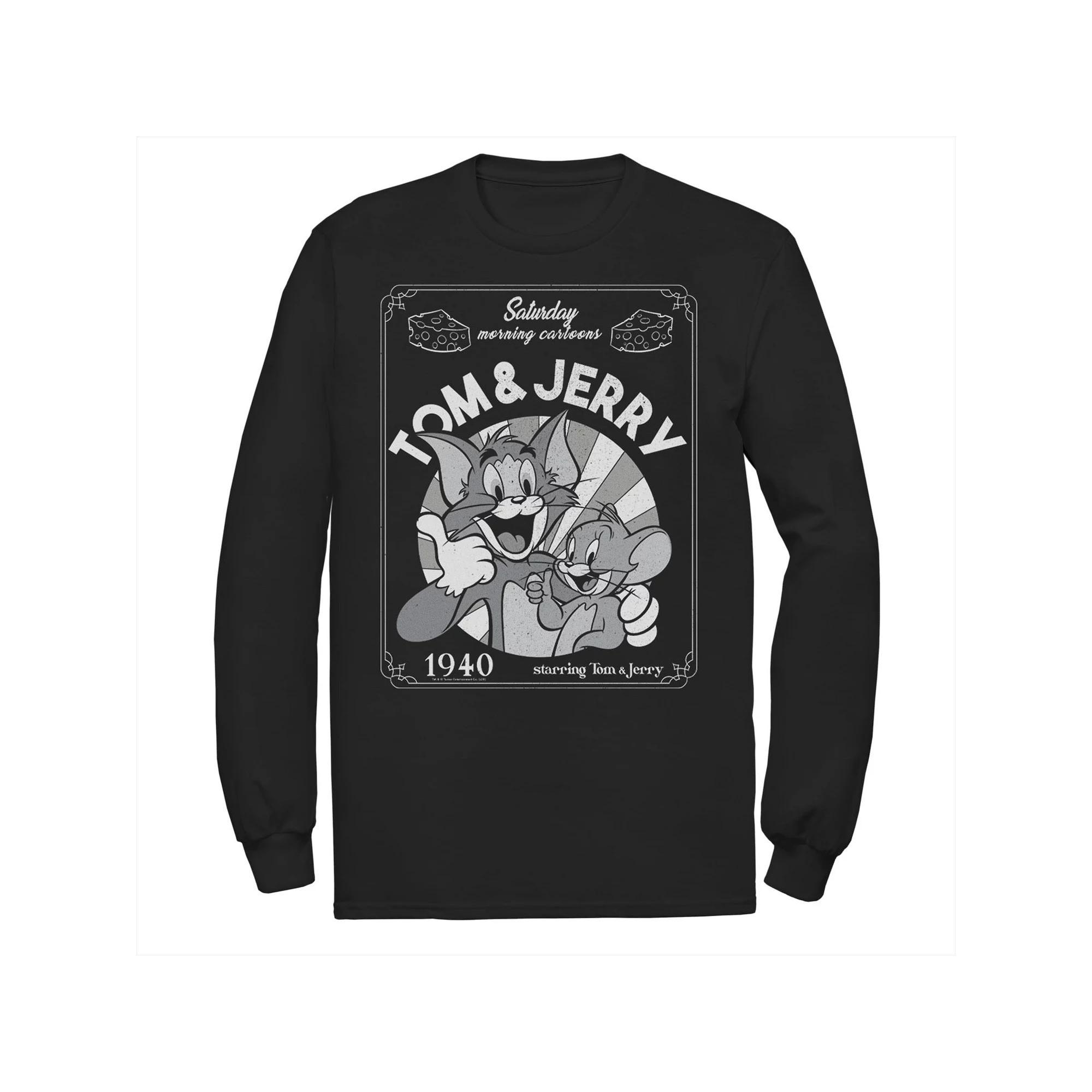 Men's Nickelodeon SpongeBob SquarePants I'm Ready For Santa Ugly Christmas Long Sleeve Graphic Tee, Size: Large, Black Product Image