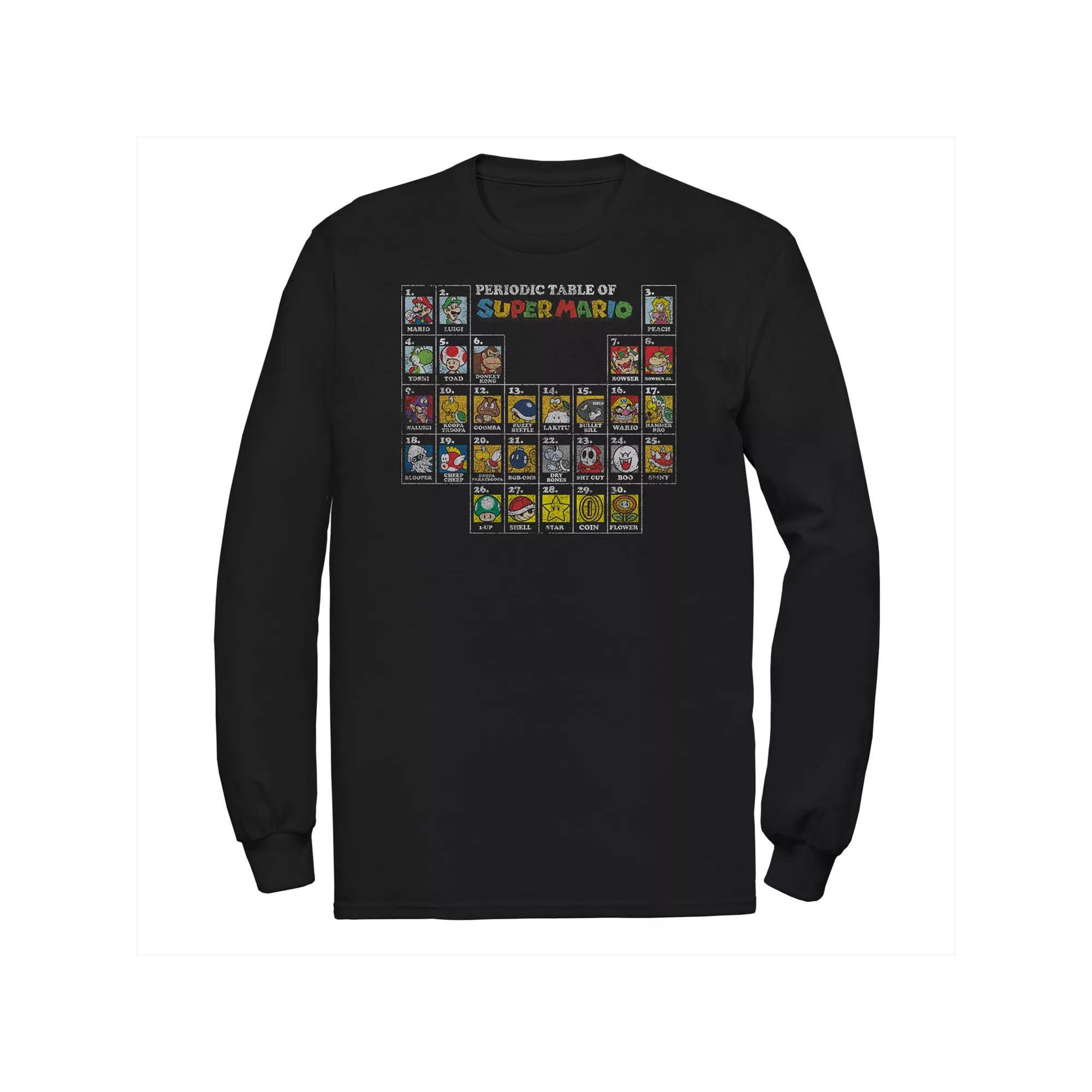 Big & Tall Nintendo Super Mario Bros. Classic Logo Stamp Tee, Men's, Size: 5XL, Black Product Image