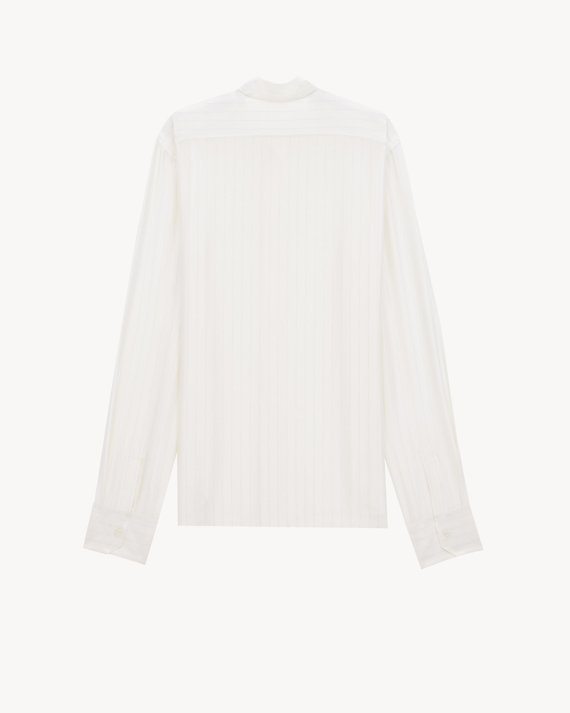 shirt in striped satin piqué Product Image