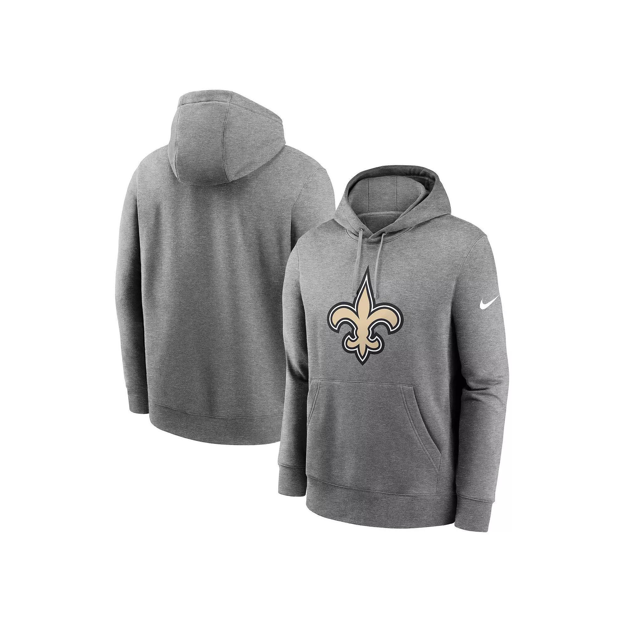 Men's Nike  Heather Charcoal New Orleans Saints Big & Tall Rewind Club Fleece Pullover Hoodie, Size: 4XLT Product Image