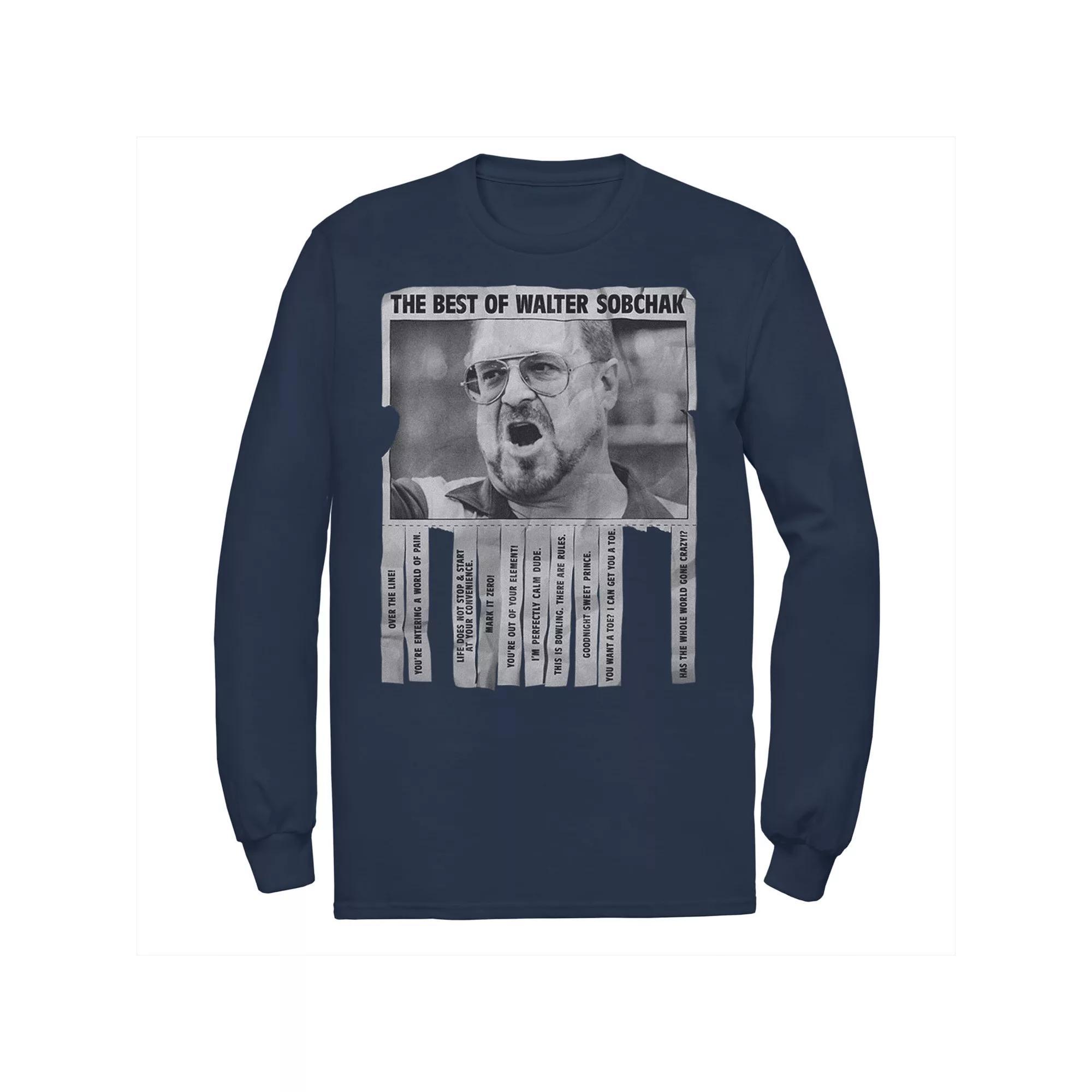 Men's Big Lebowski Walter Best Of Quotes Flyer Tee, Size: Large, Blue Product Image