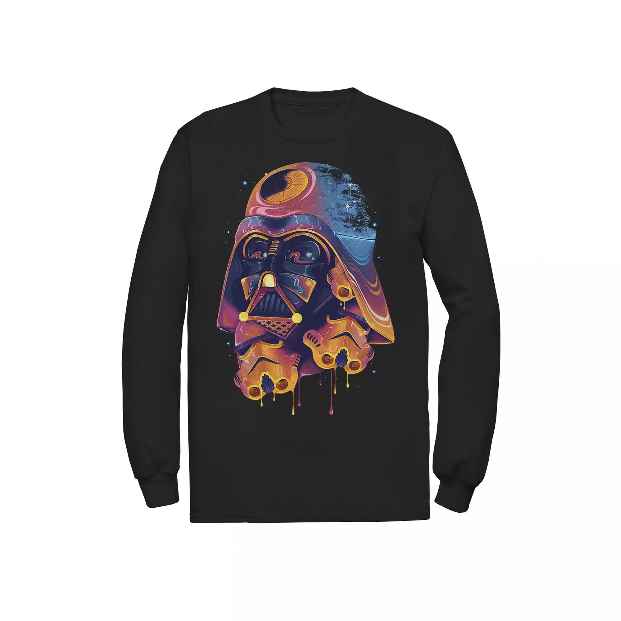Men's Star Wars Colorful Melted Vader Collage Tee, Size: Small, Black Product Image