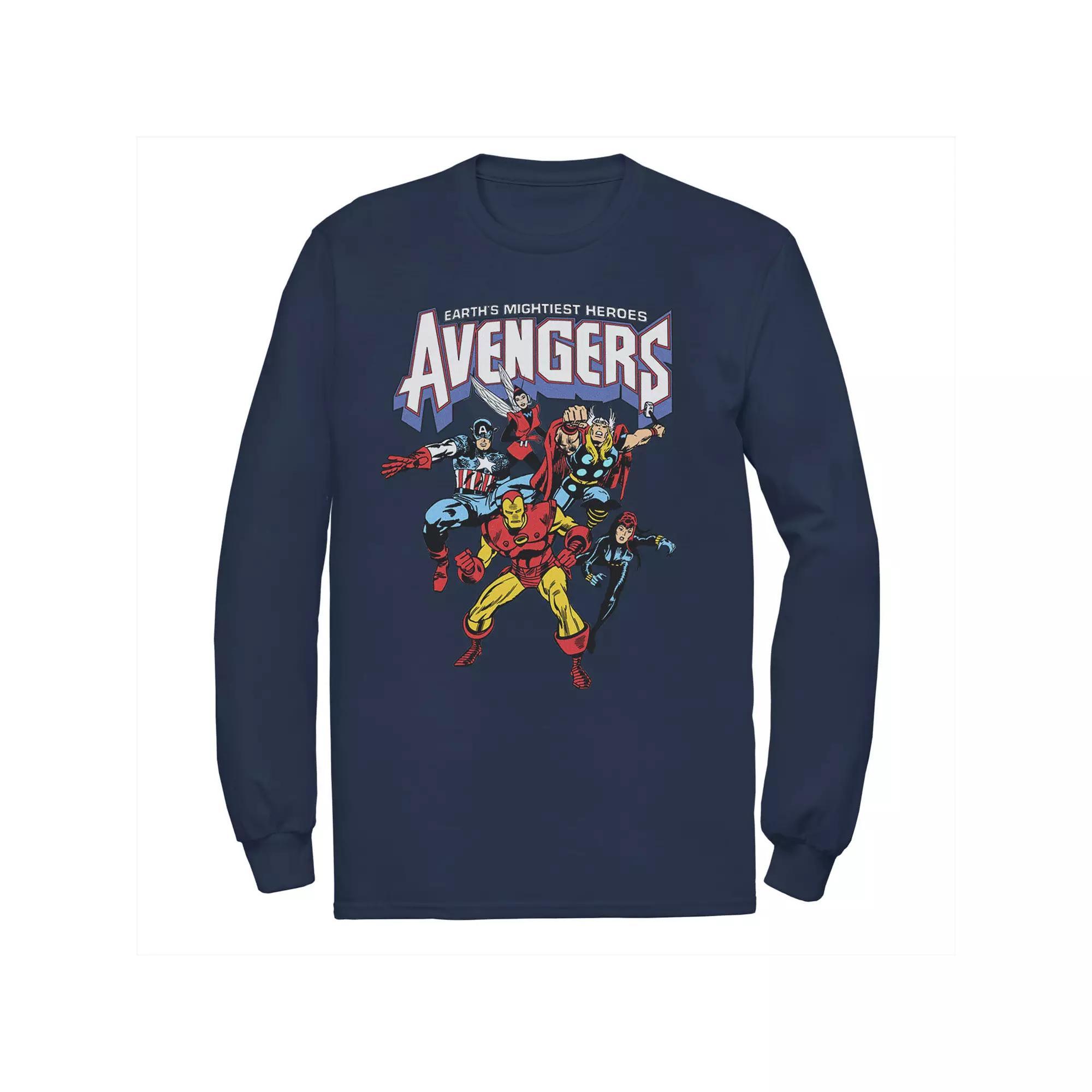 Men's Marvel More Than A Fan Character Letter Text Word Stack Tee, Size: Small, Black Product Image