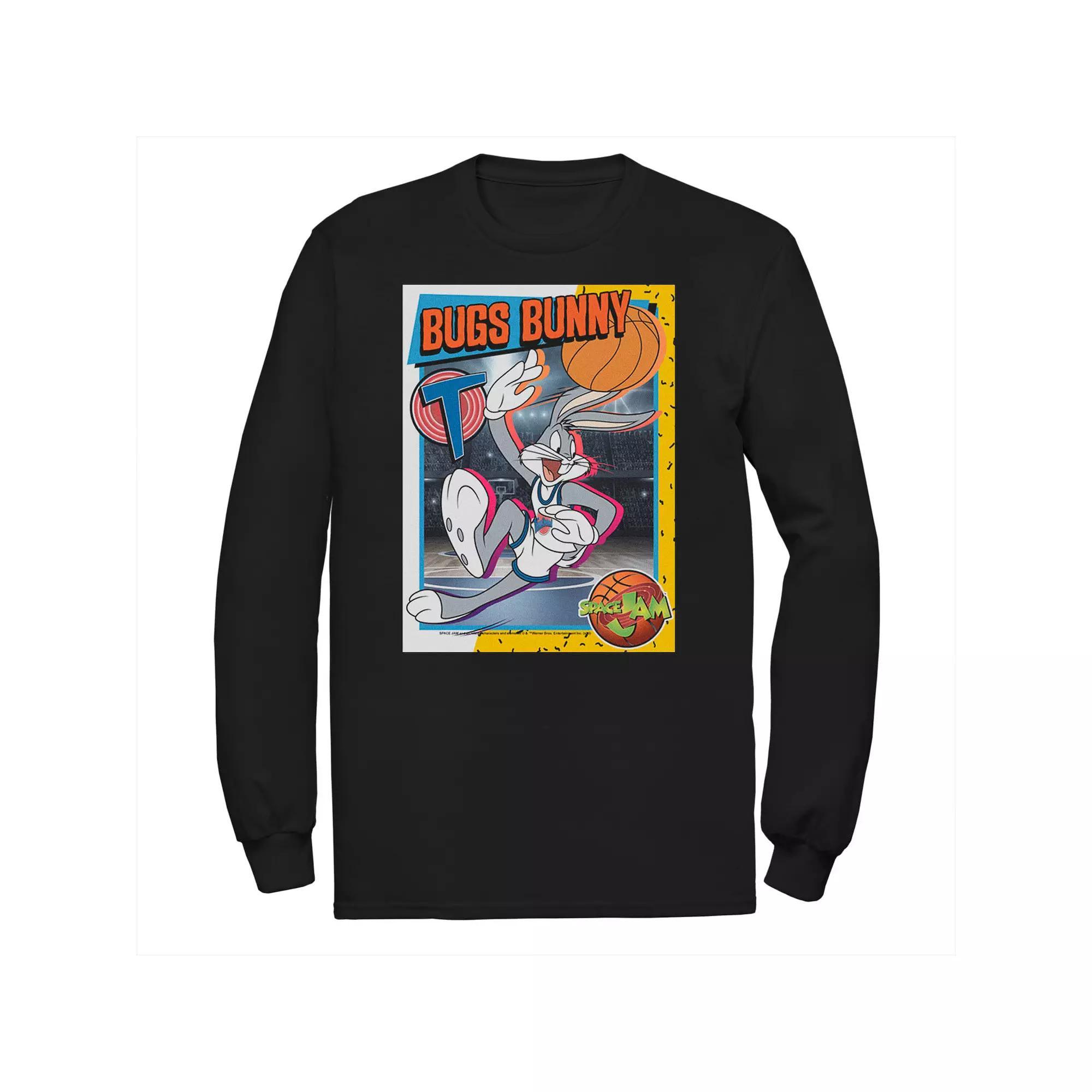 Men's Looney Tunes Space Jam Bugs Bunny Trading Card Tee, Size: Large, Black Product Image