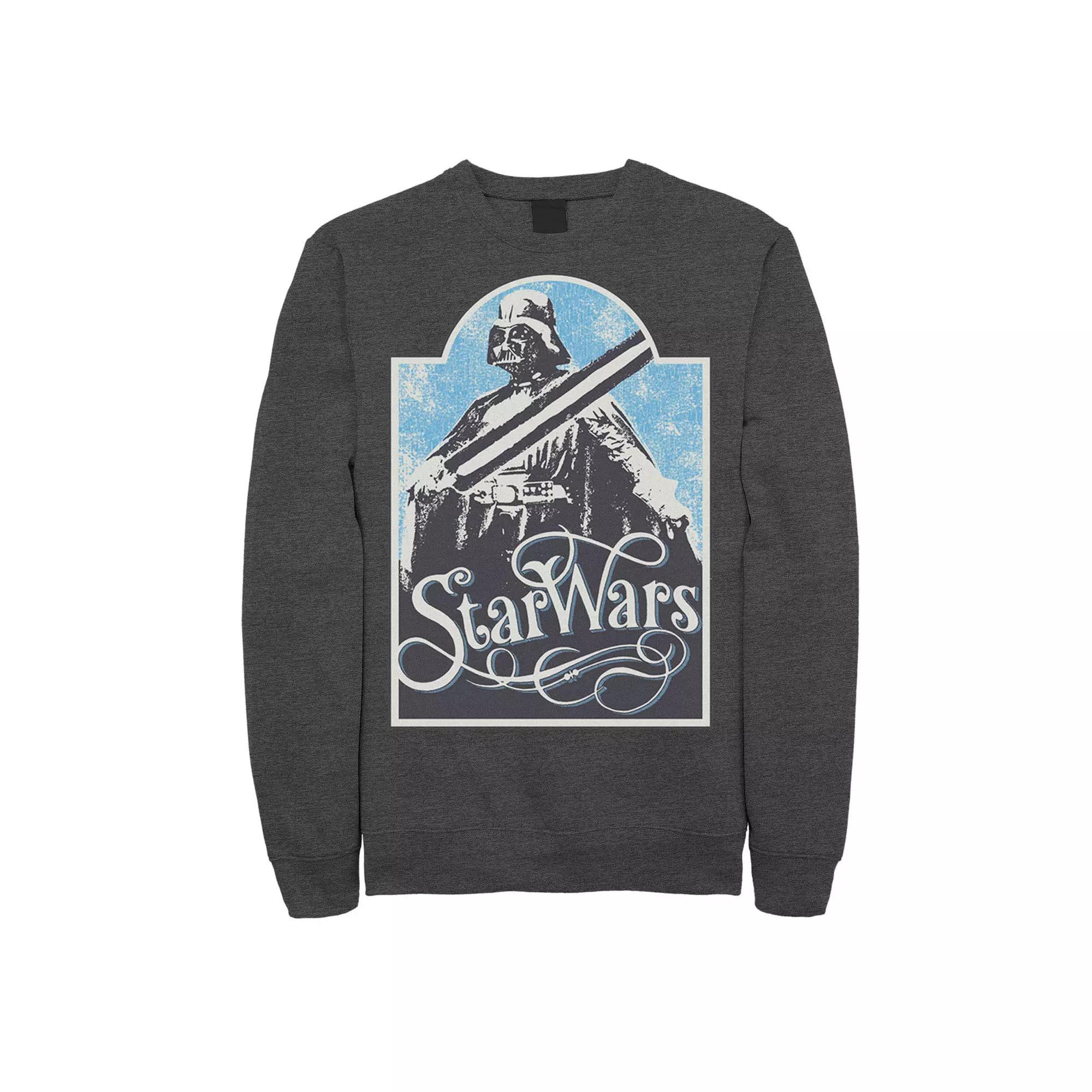 Mens Star Wars Retro Vader Poster Sweatshirt Product Image