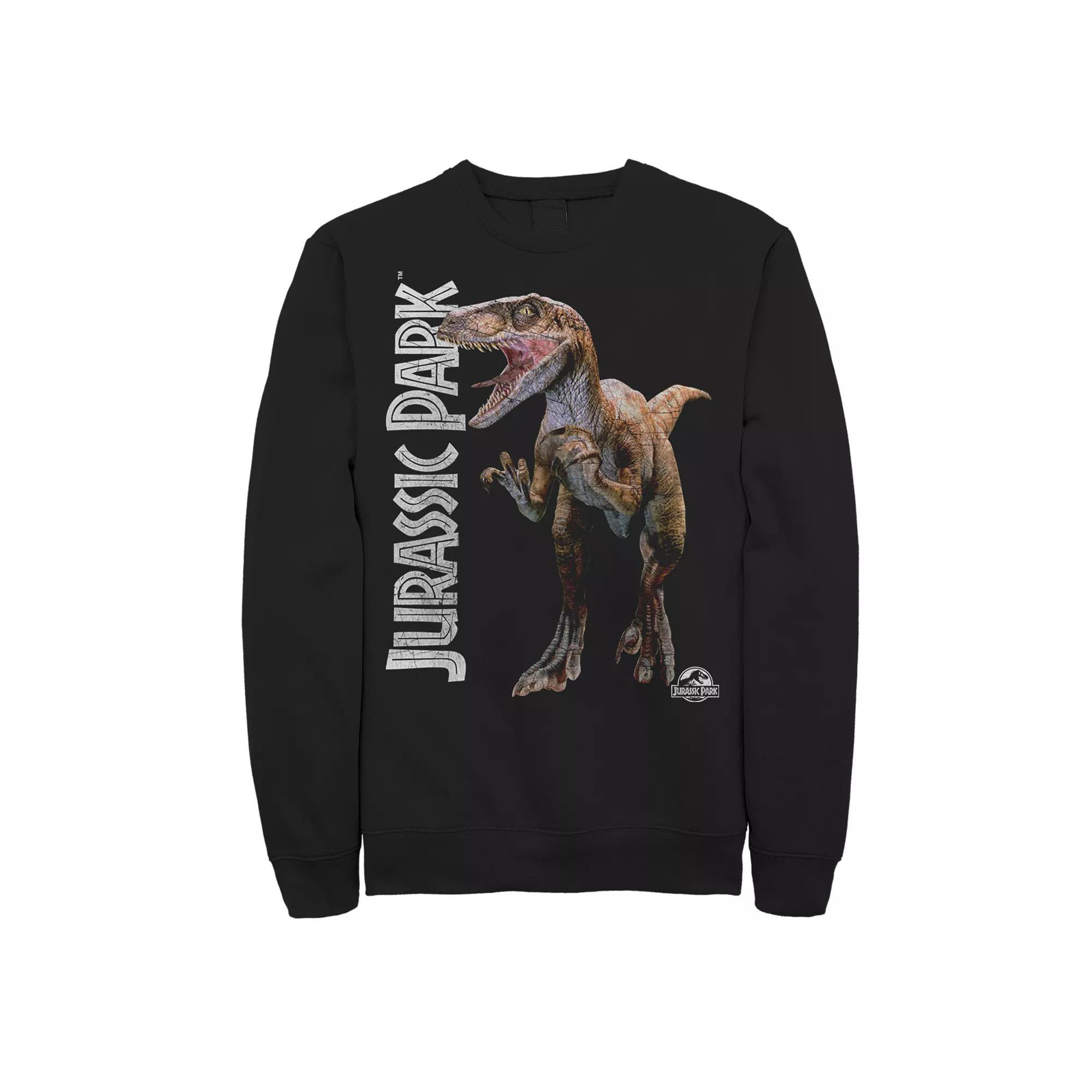 Men's Jurassic Park Graphic Pullover, Size: XL, Black Product Image