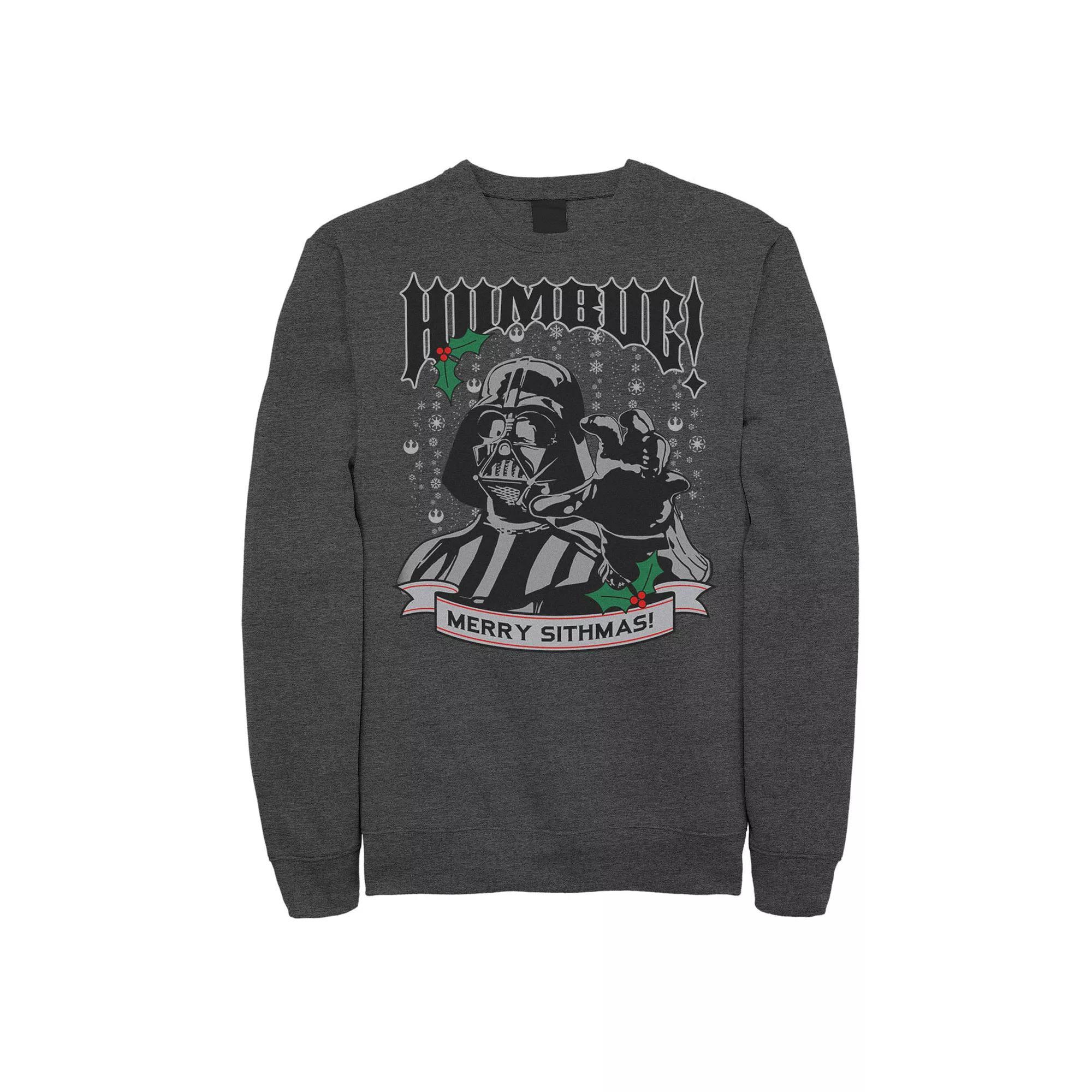Men's Star Wars Darth Vader Humbug Merry Sithmas Tee, Size: 3XL, Grey Heather Product Image