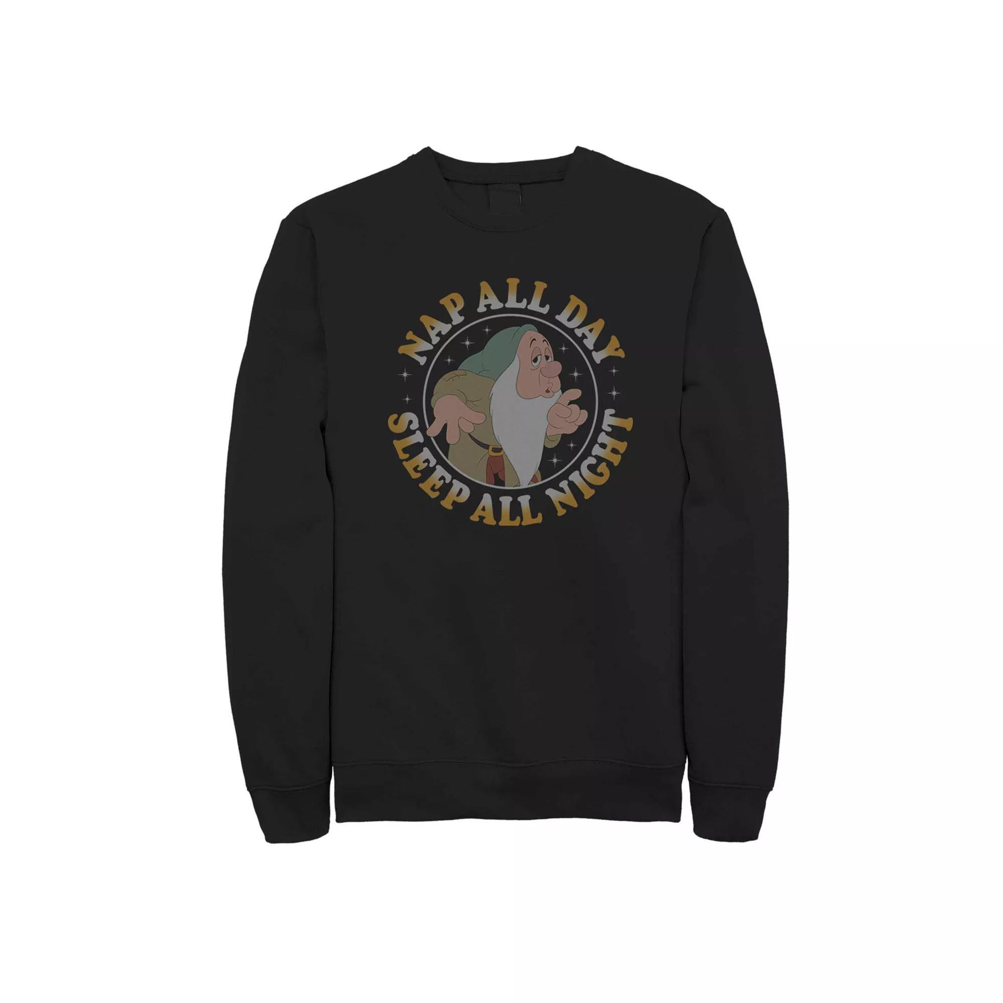 Disneys Snow White Sleepy Nap All Day Mens Fleece Sweater Product Image