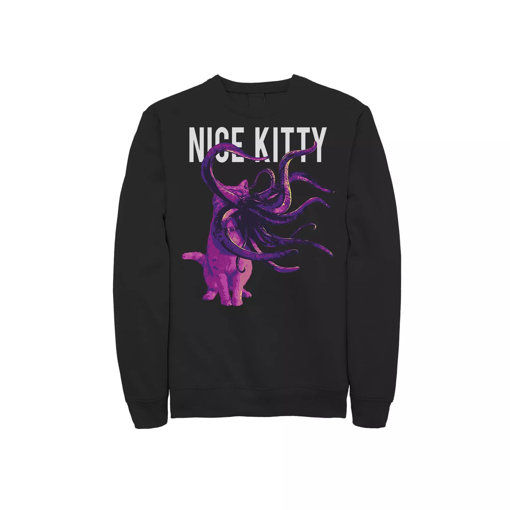 Men's Marvel Captain Marvel Goose Nice Kitty Tentacle Sweatshirt, Size: Small, Black Product Image