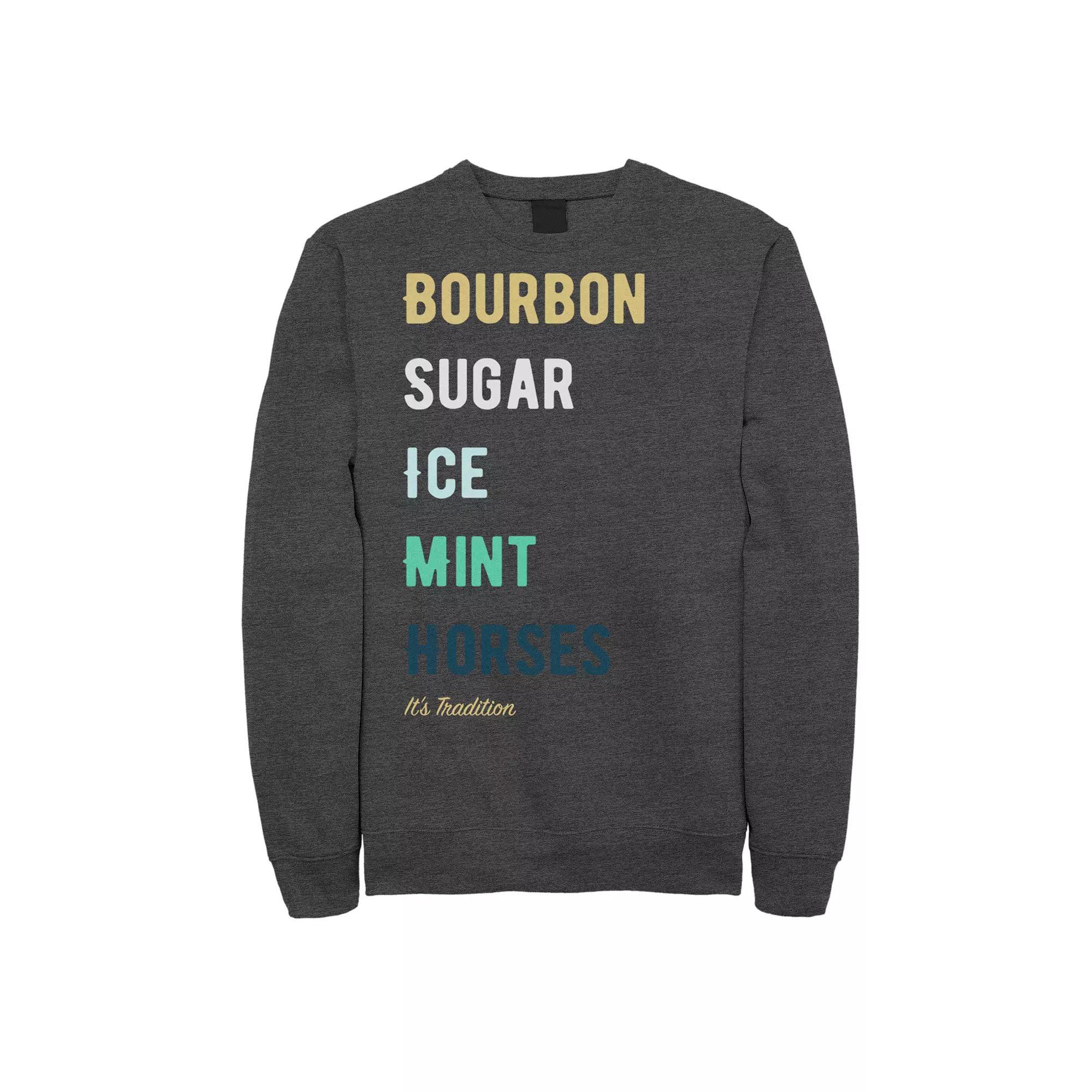 Mens Mint Julep Its Tradition Derby Day Sweatshirt Grey Heather Product Image