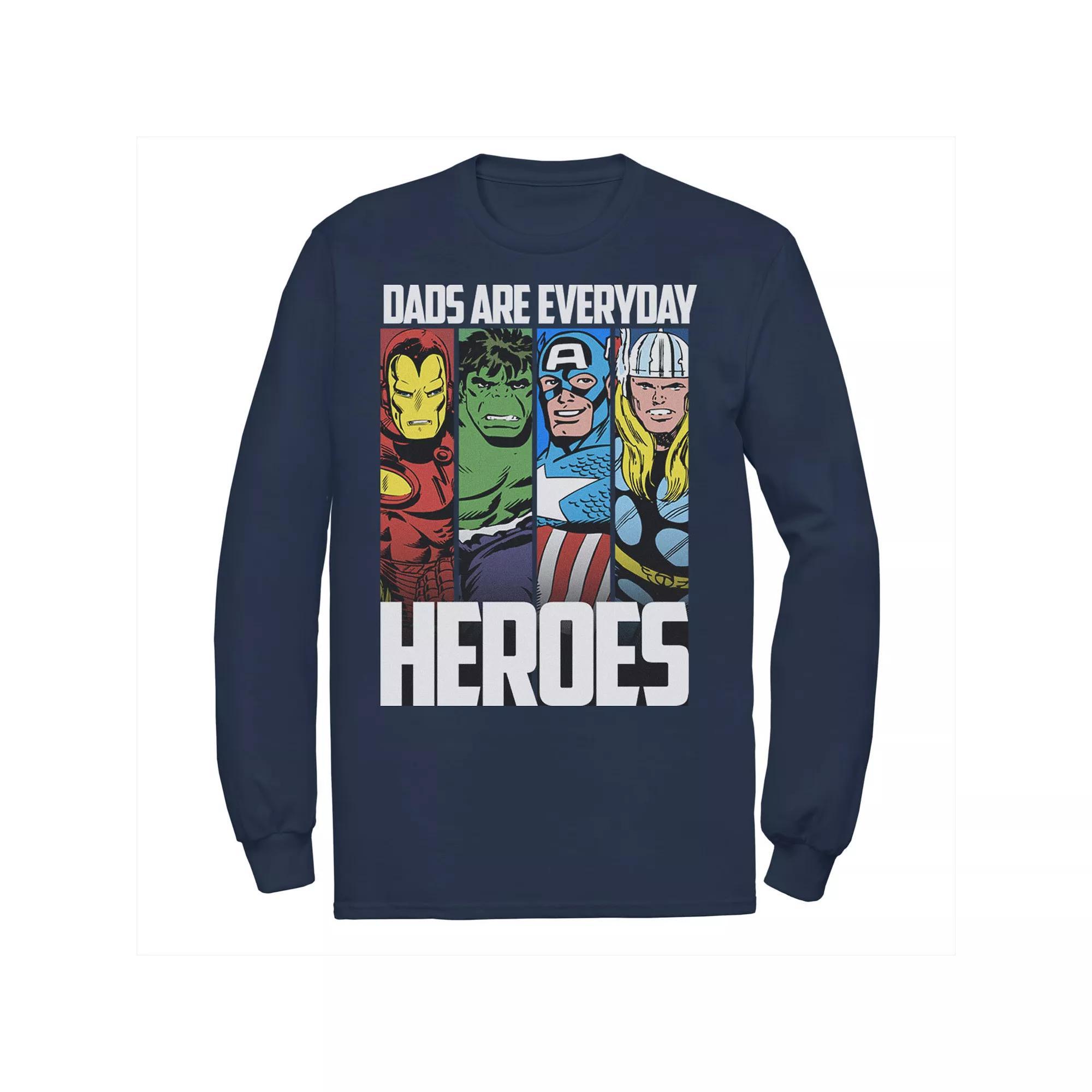 Men's Marvel Avengers Father's Day Everyday Heroes Tee, Size: Small, Blue Product Image