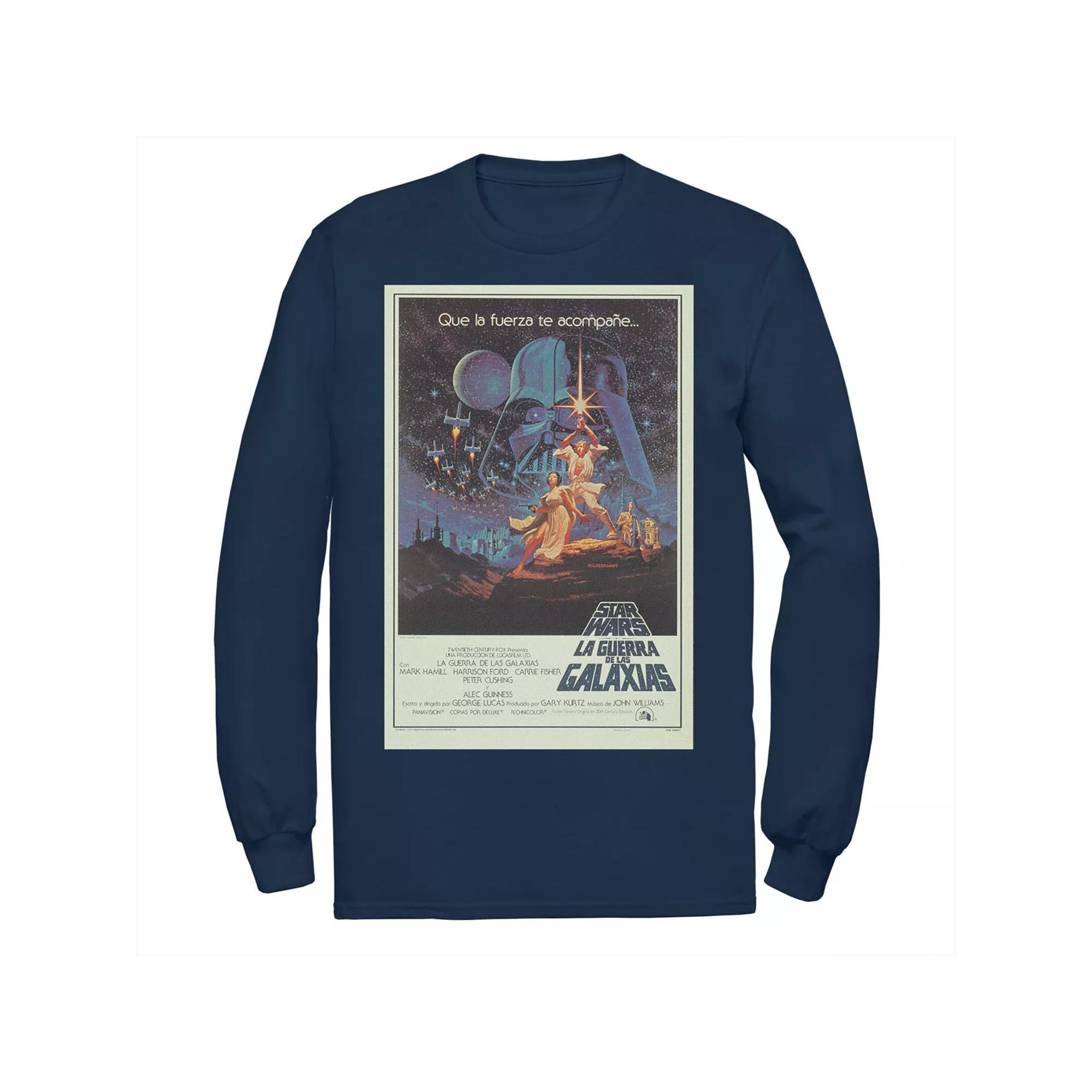 Men's Star Wars Vintage Movie Poster Portrait Tee, Size: Small, Blue Product Image