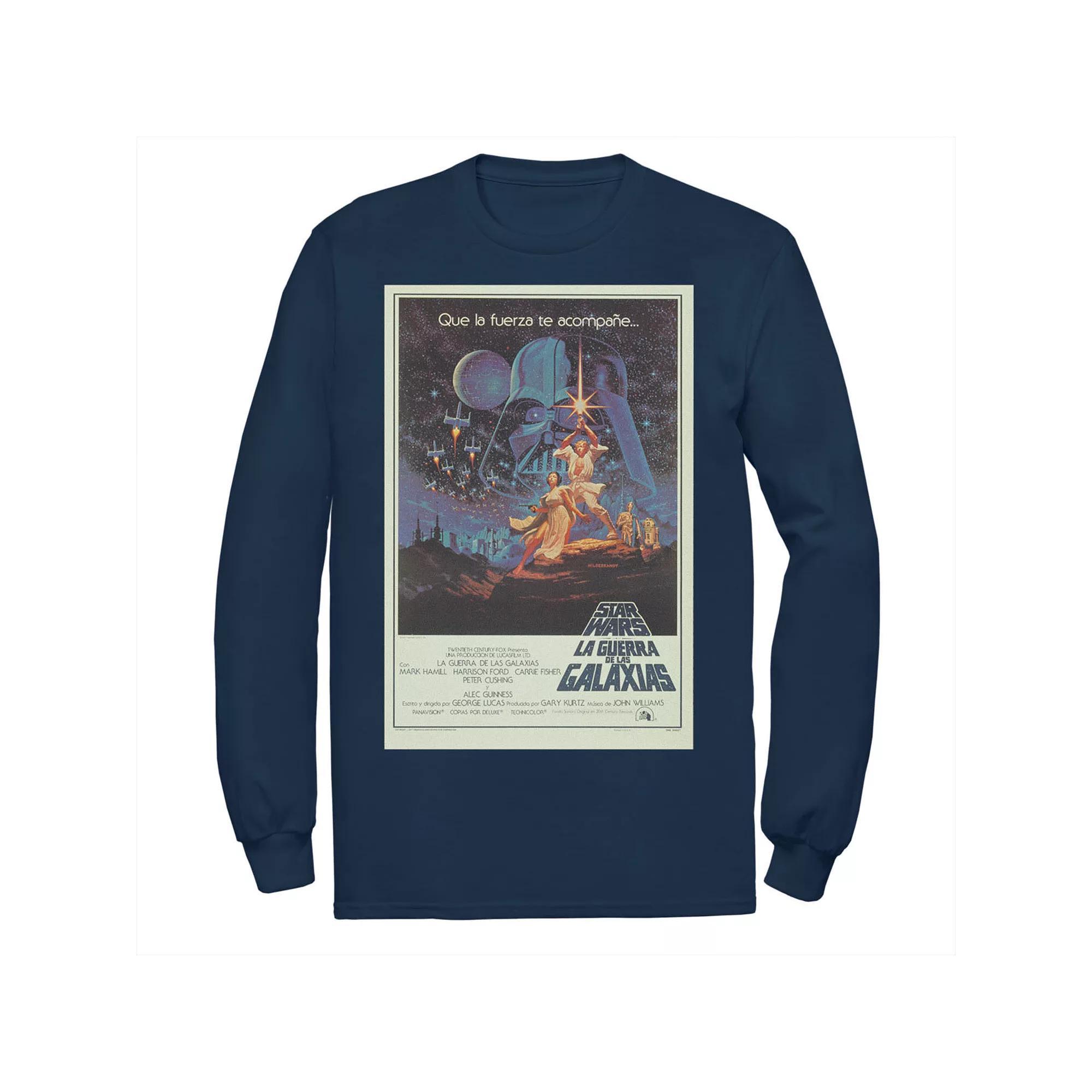 Men's Star Wars Vintage Movie Poster Portrait Tee, Size: Small, Blue Product Image