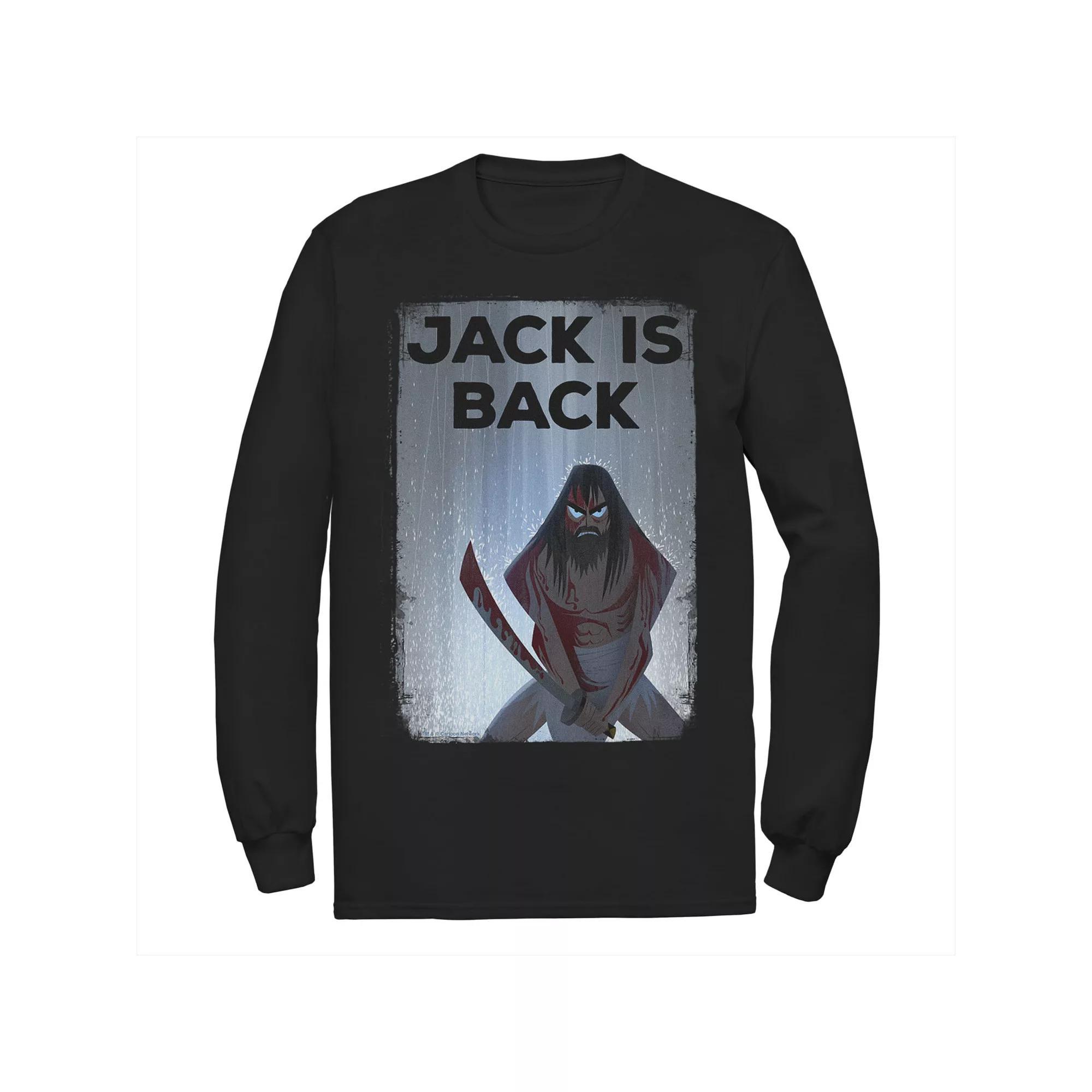 Men's Cartoon Network Samurai Jack The Jack Is Back Rainwaters Long Sleeve Tee, Size: Medium, Black Product Image