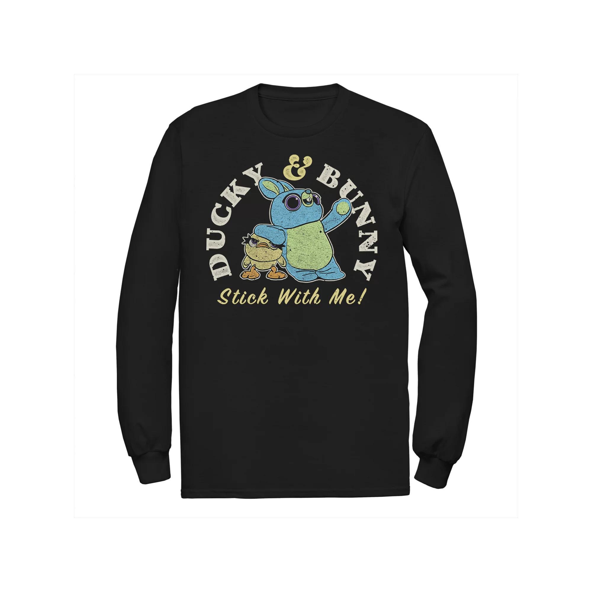 Men's Disney/Pixar Toy Story Ducky & Bunny Stick Tee, Size: Medium, Black Product Image