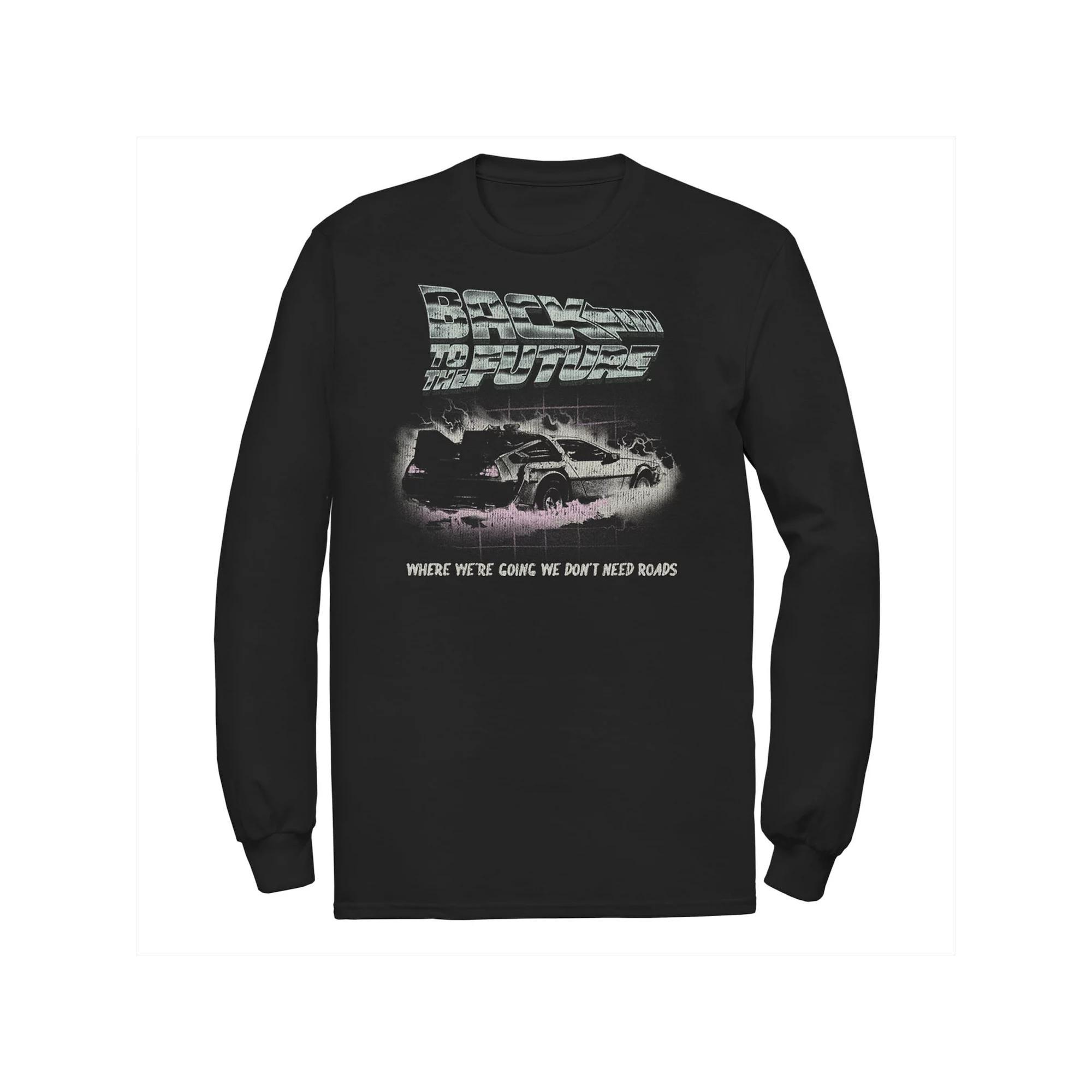 Men's Back To The Future We Don't Need Roads Tee, Size: 3XL, Black Product Image