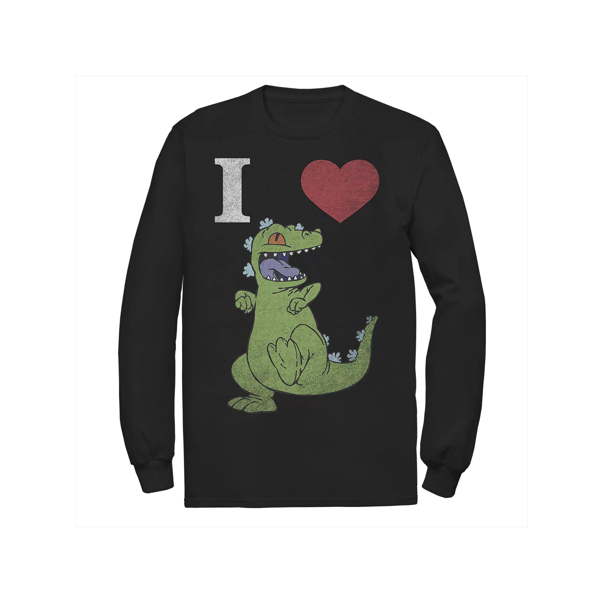 Men's Nickelodeon RugRats I Love Reptar Long Sleeve Graphic Tee, Size: Large, Black Product Image