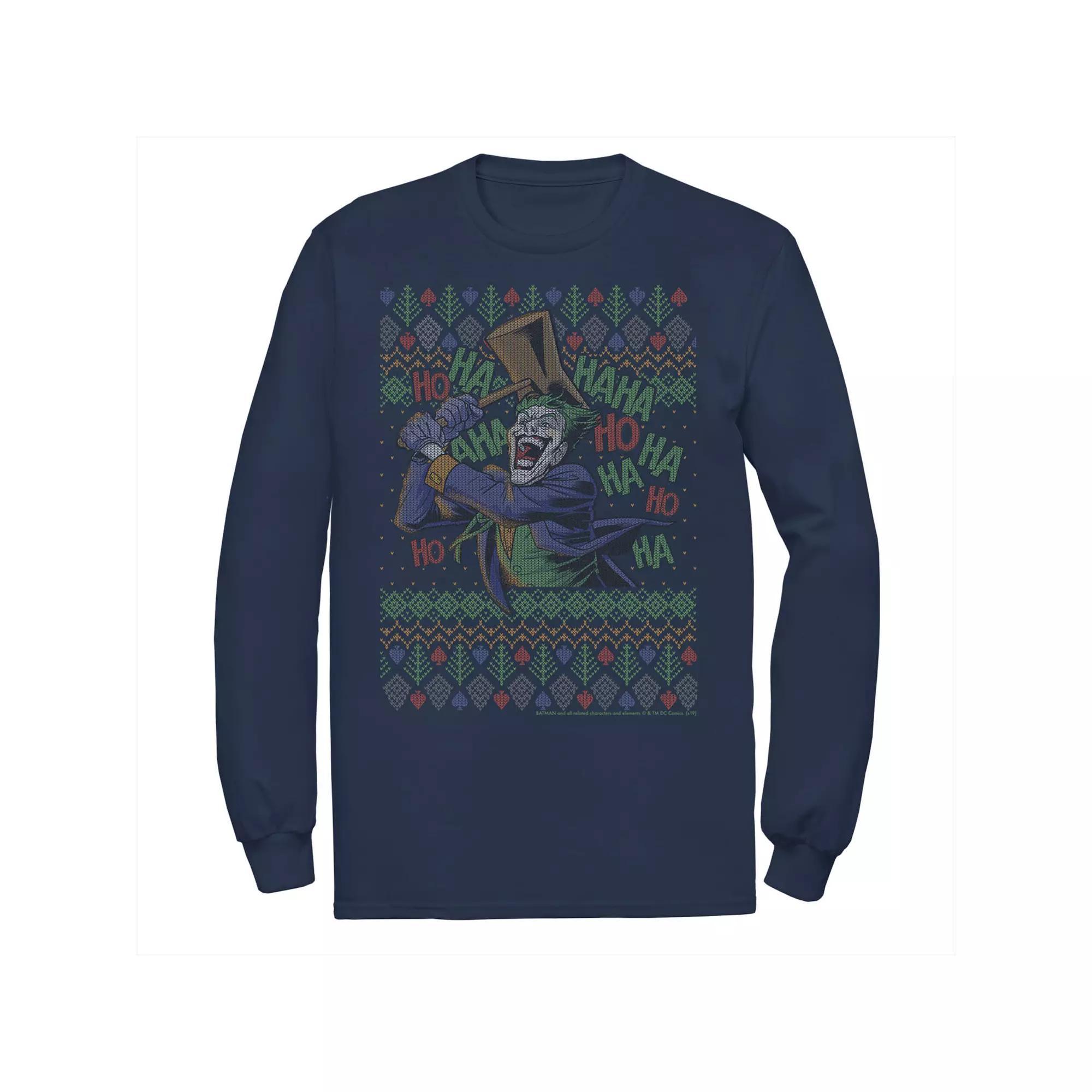 Men's DC Comics The Joker Playing Card Tee, Size: Large, Blue Product Image