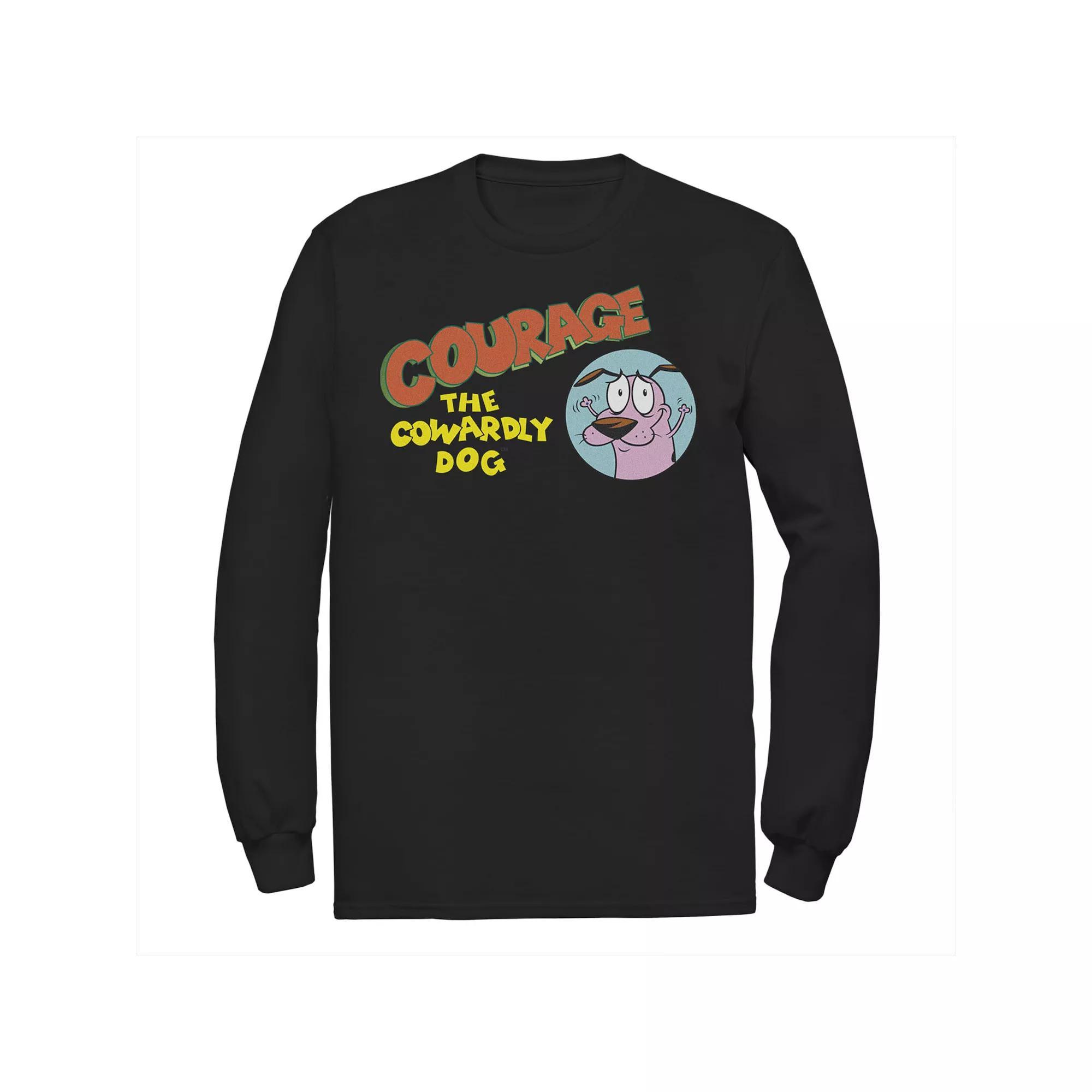Big & Tall Alice In Wonderland Neon Cheshire Cat Long Sleeve Graphic Tee, Men's, Size: Large Tall, Black Product Image