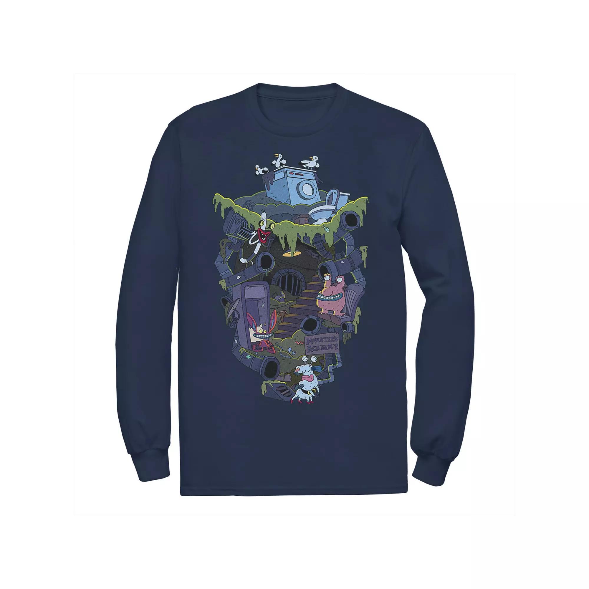 Men's Nickelodeon Aaahh!!! Real Monsters Underground Academy Long Sleeve Tee, Size: Small, Black Product Image