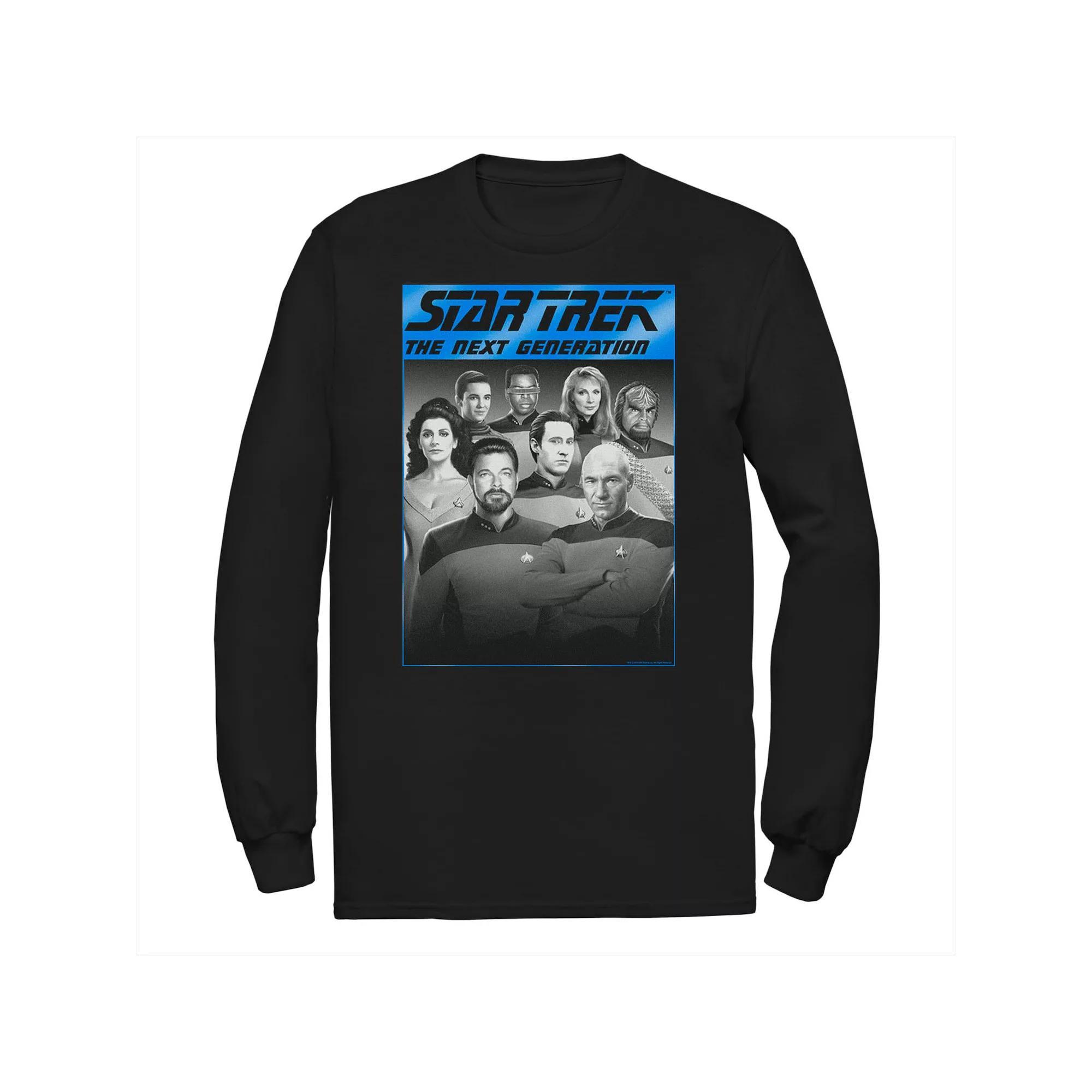 Men's Star Trek Next Generation Group Shot Tee, Size: Medium, Black Product Image
