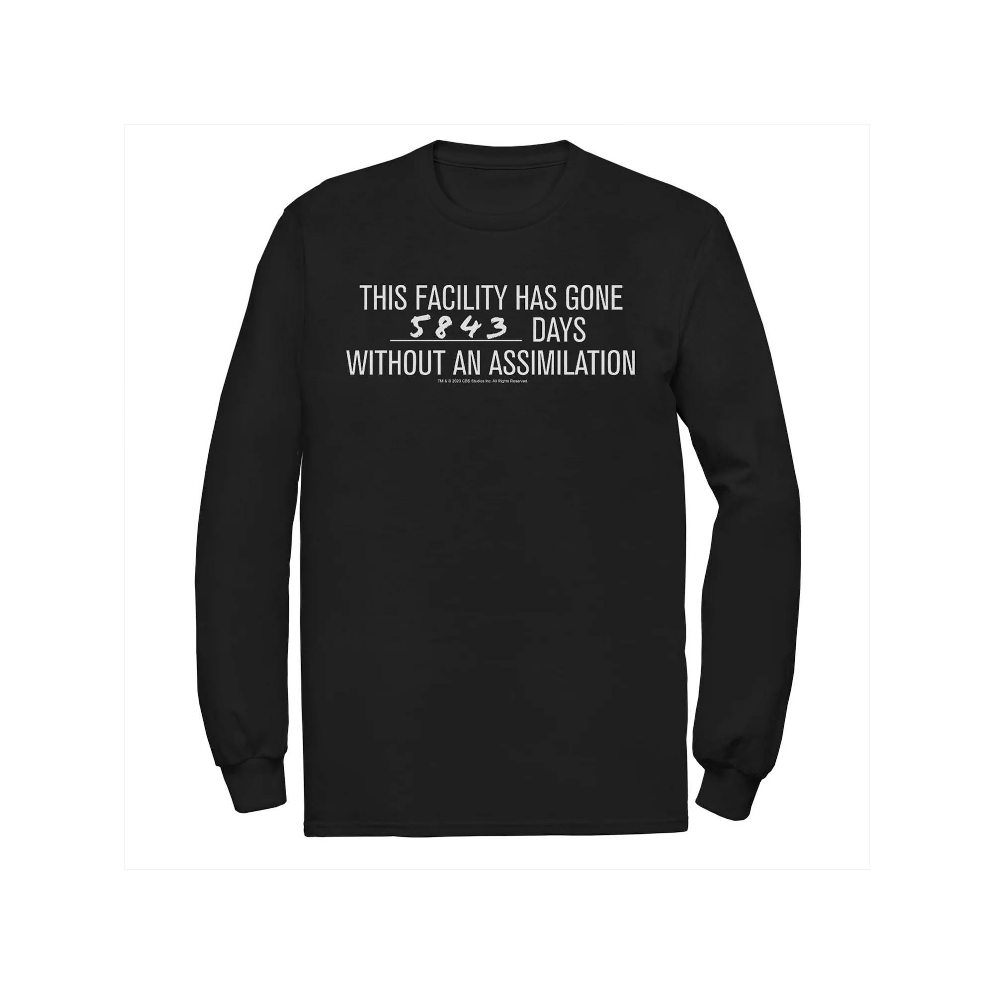 Men's Star Trek: Picard 5843 Days Without An Assimilation Tee, Size: Large, Black Product Image
