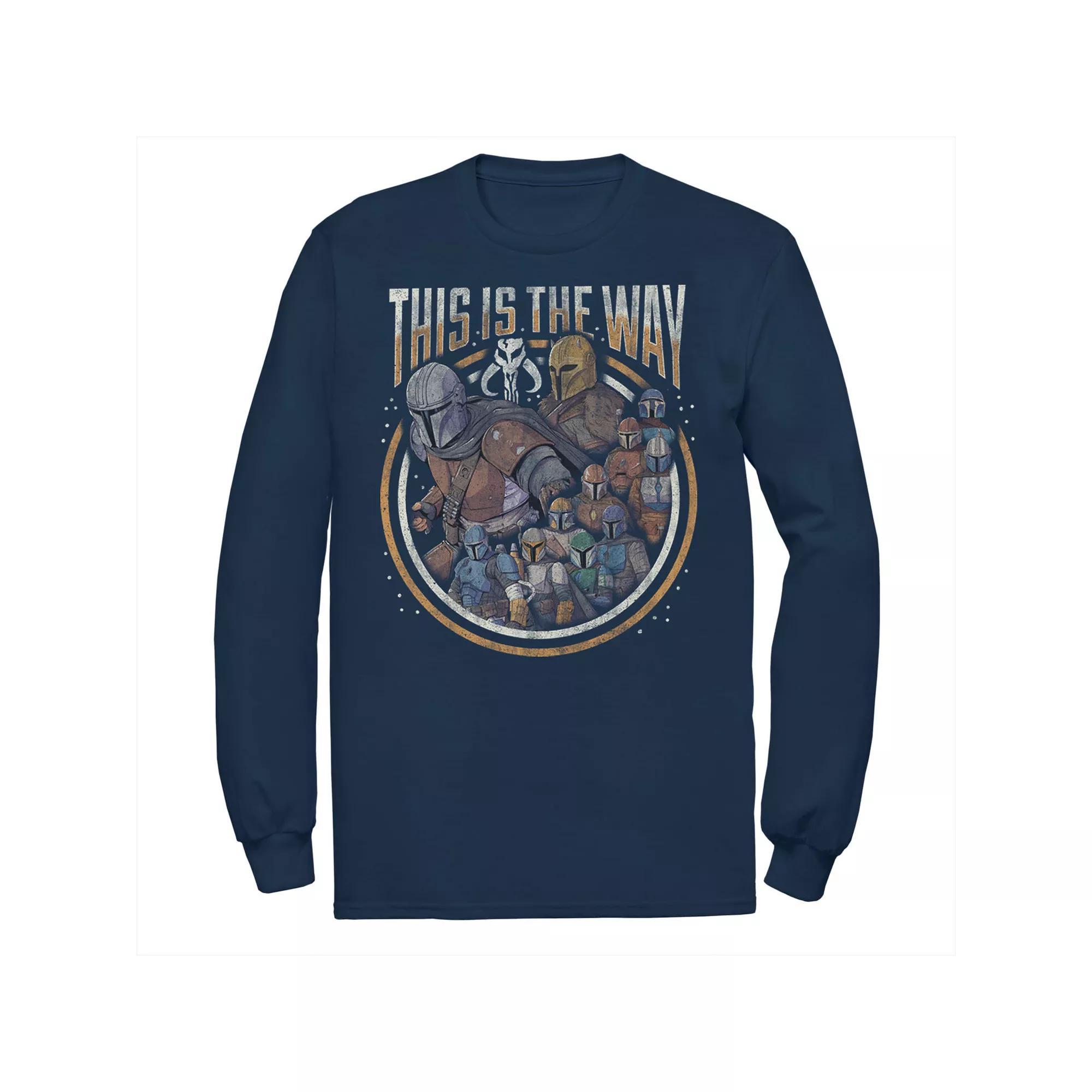 Men's Star Wars The Mandalorian Group Shot This Is The Way Tee, Size: XXL, Blue Product Image