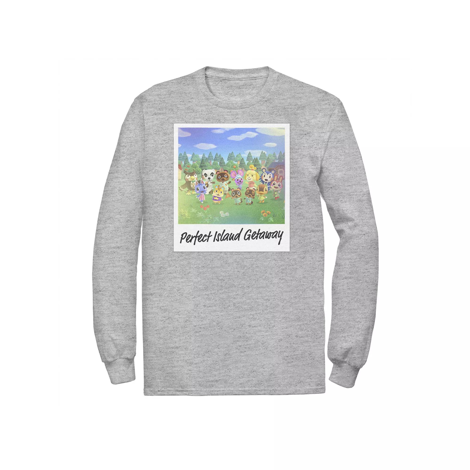 Big & Tall Nintendo Animal Crossing: New Horizons Perfect Island Getaway Tee, Men's, Size: XXL Tall, Athletic Grey Product Image