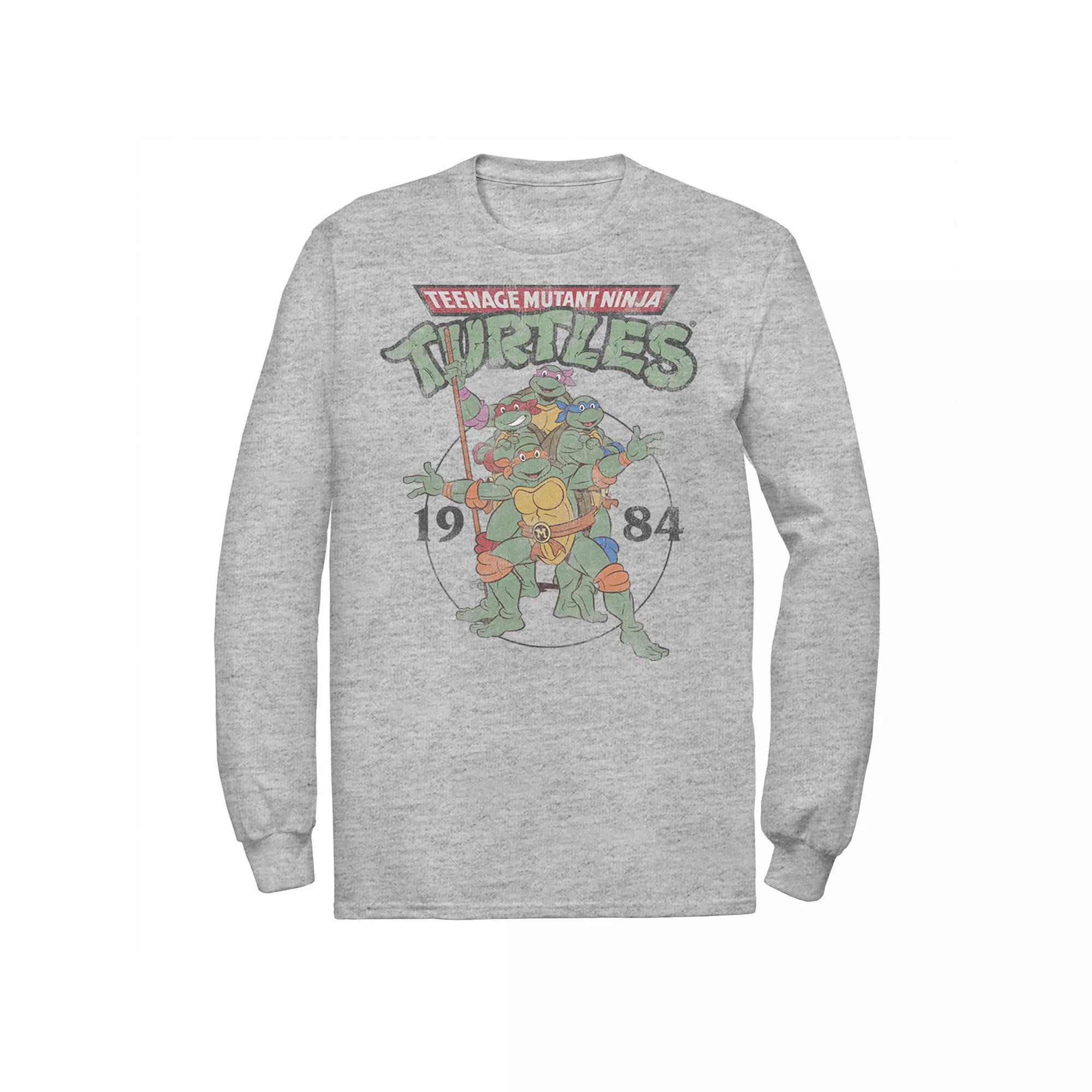 Big & Tall Teenage Mutant Ninja Turtles Elite Group Est. 1984 Long Sleeve Tee, Men's, Size: 4XL Tall, Athletic Grey Product Image