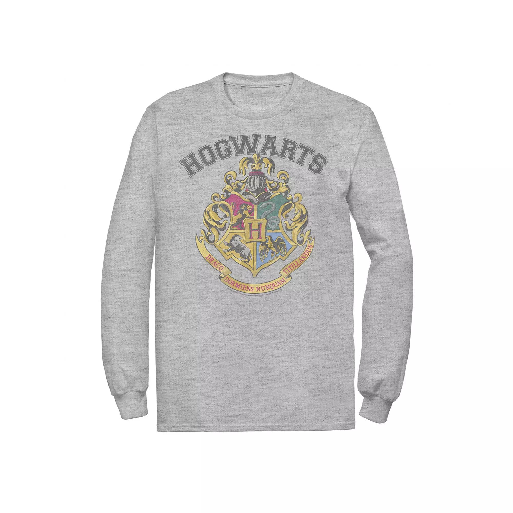Men's Harry Potter Vintage Logo Tee, Size: Large, Athletic Grey Product Image