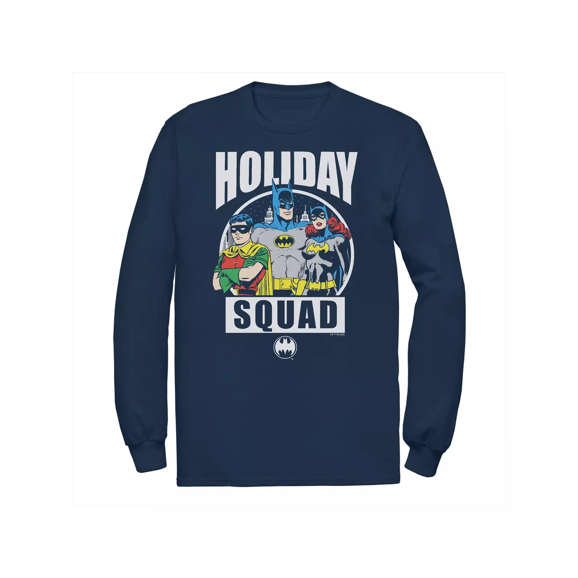 Big & Tall Batman Holidays Heroes Squad Robin Long Sleeve, Men's, Size: 4XL Tall, Blue Product Image