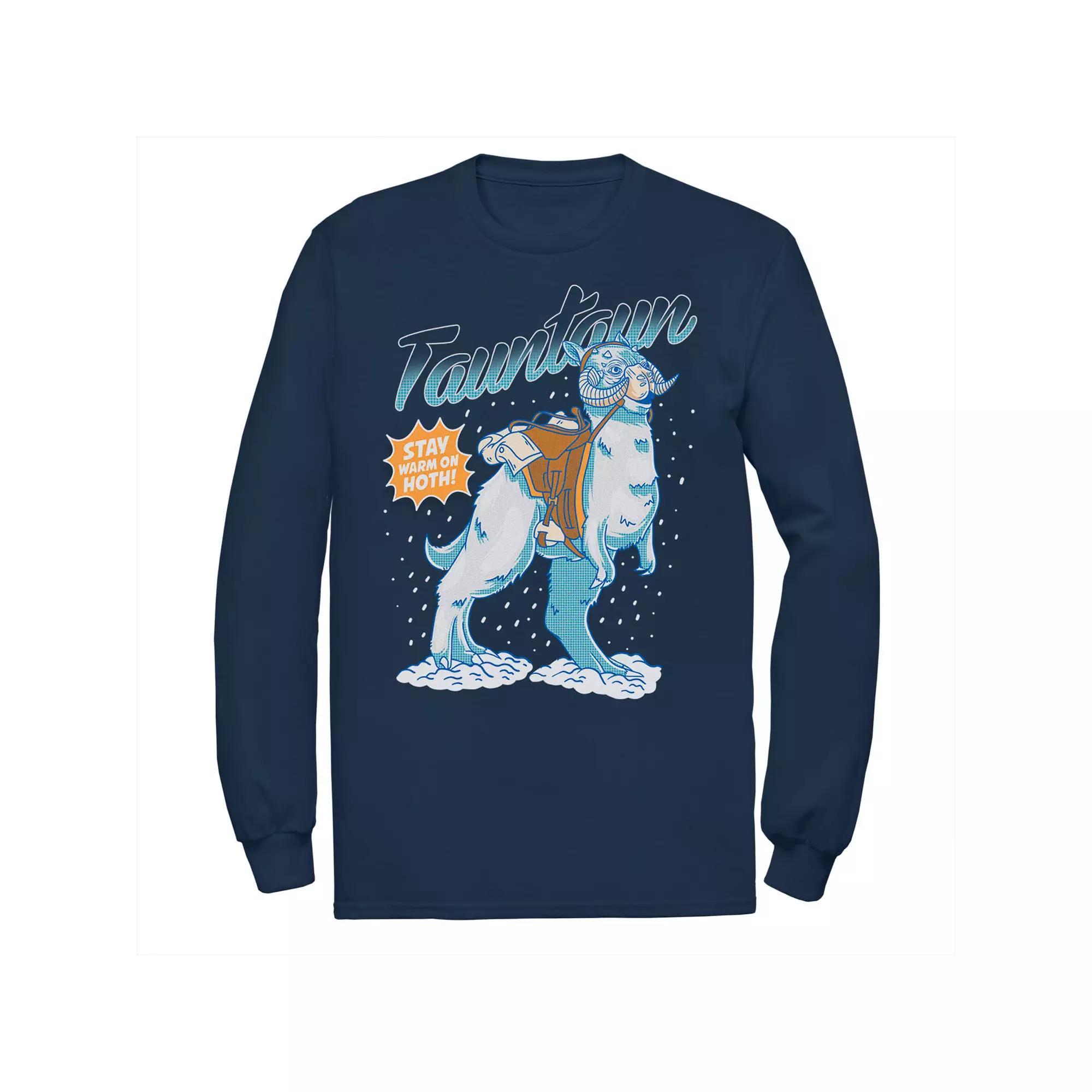 Men's Star Wars Tauntaun Stay Warm On Hoth Comic Portrait Tee, Size: Large, Blue Product Image